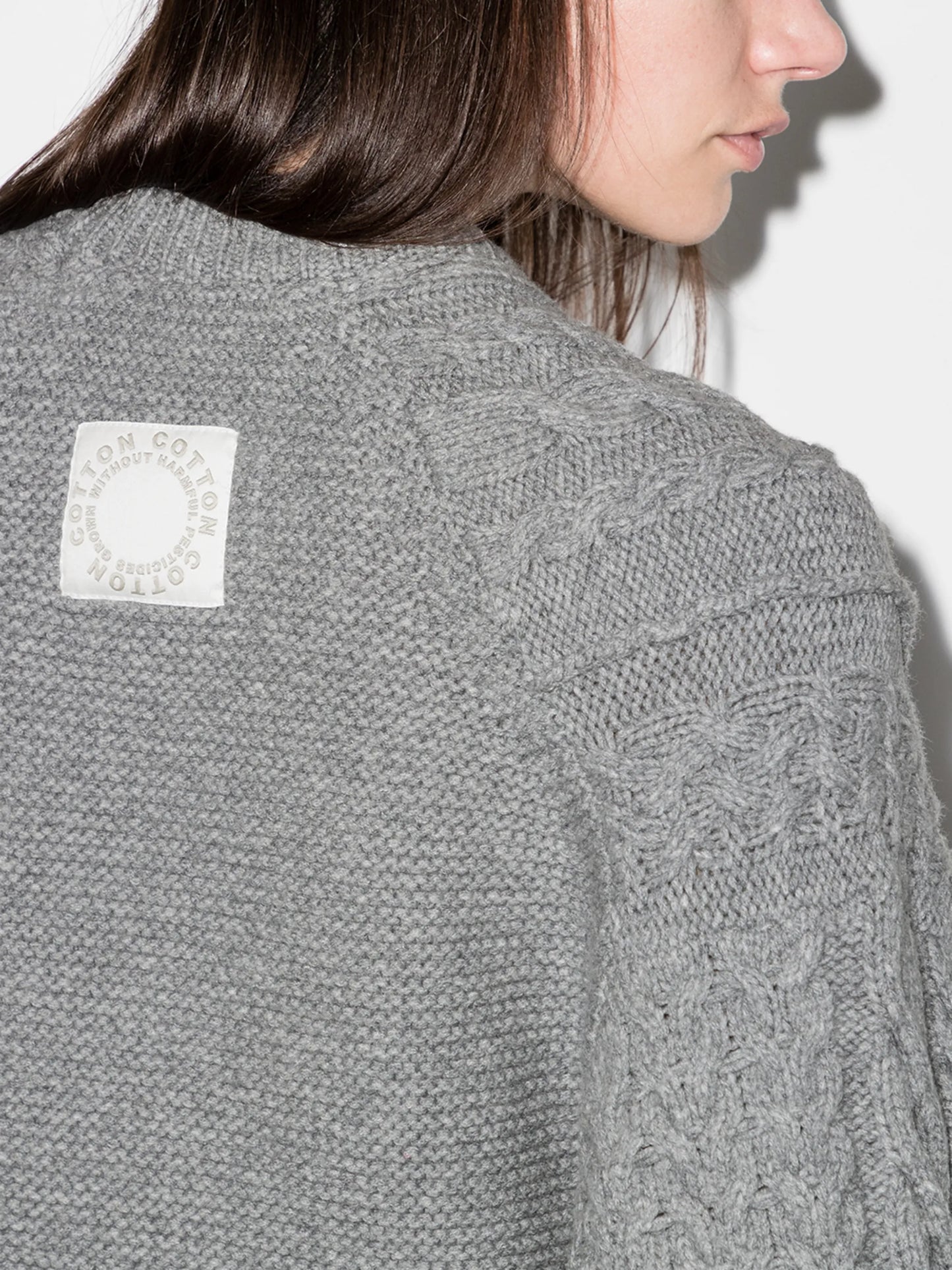 Aran stitch oversized jumper