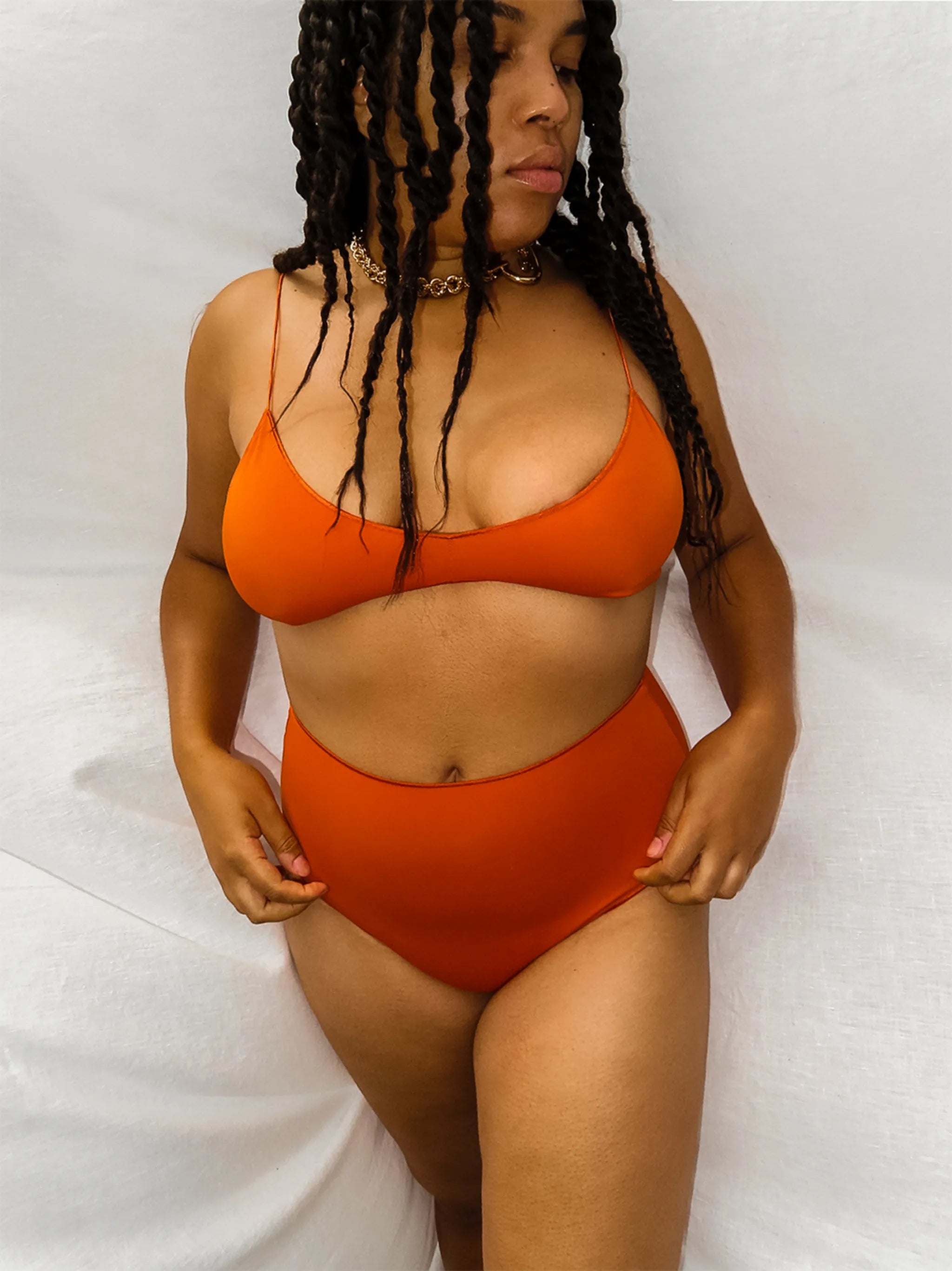 eco spaghetti strap bra top