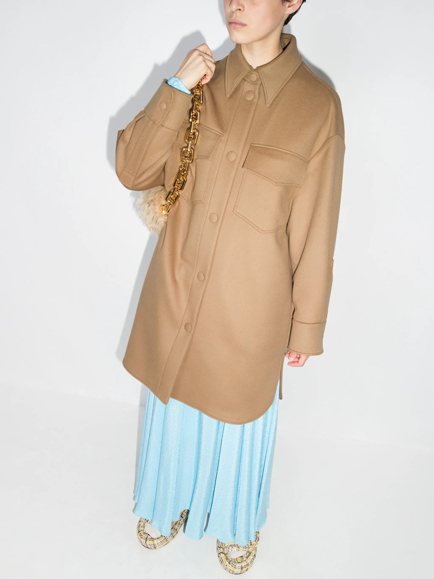Kerry button-up wool coat