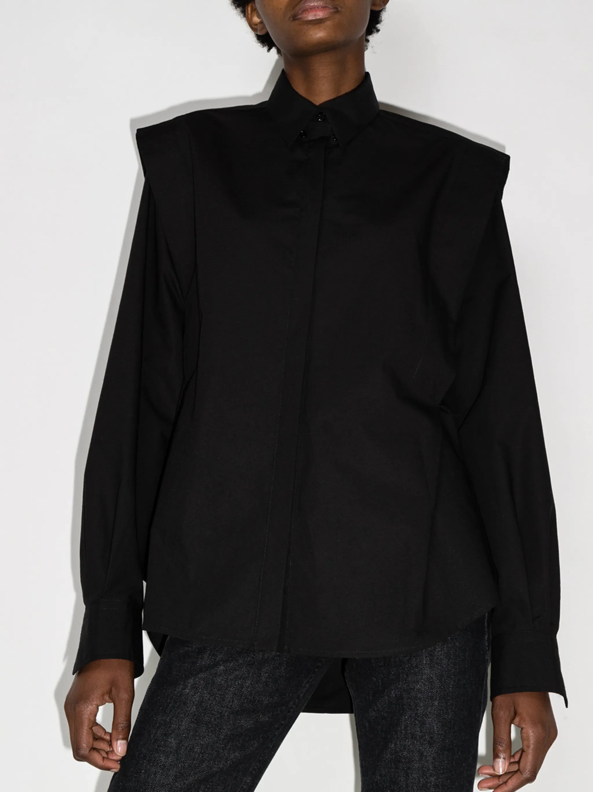 Ralki exaggerated shoulder shirt