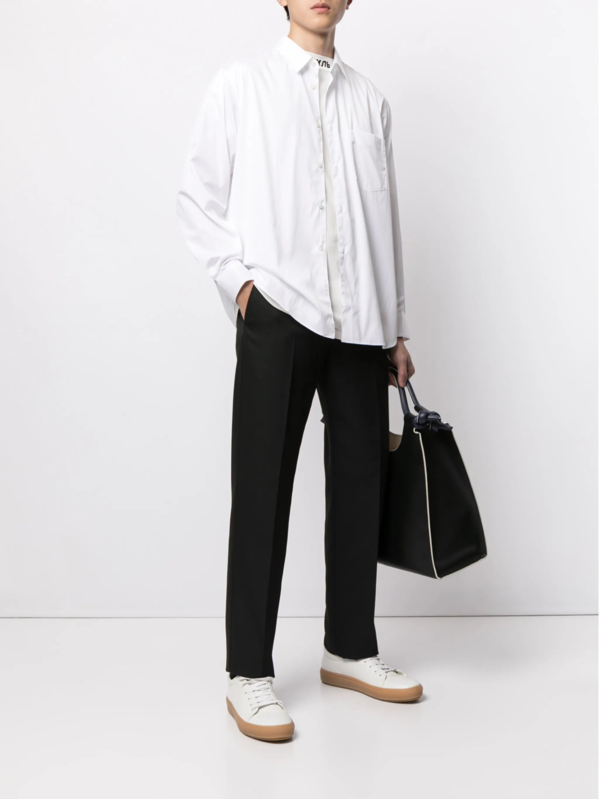 long-sleeve cotton shirt