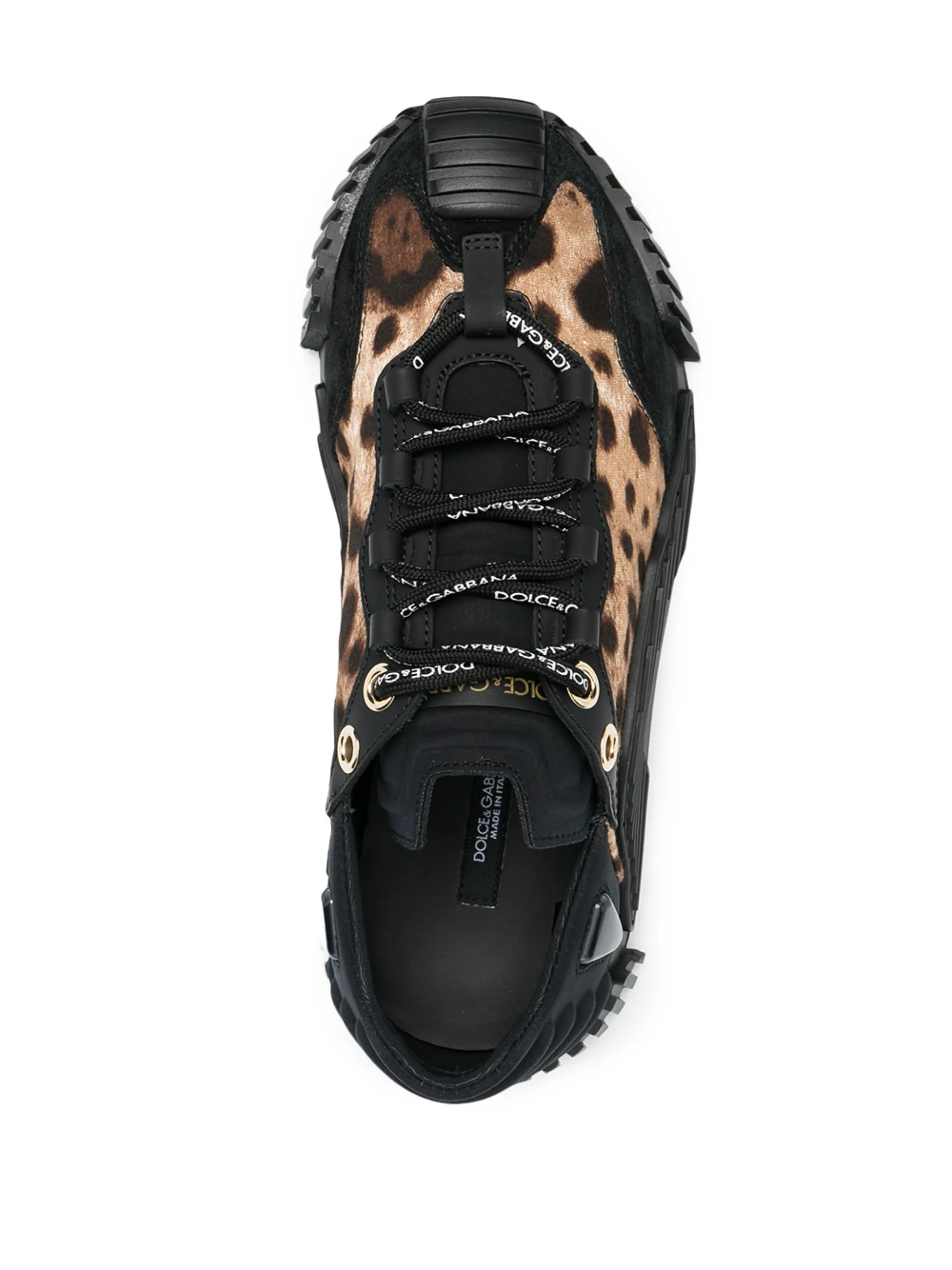 leopard panel low-top sneakers