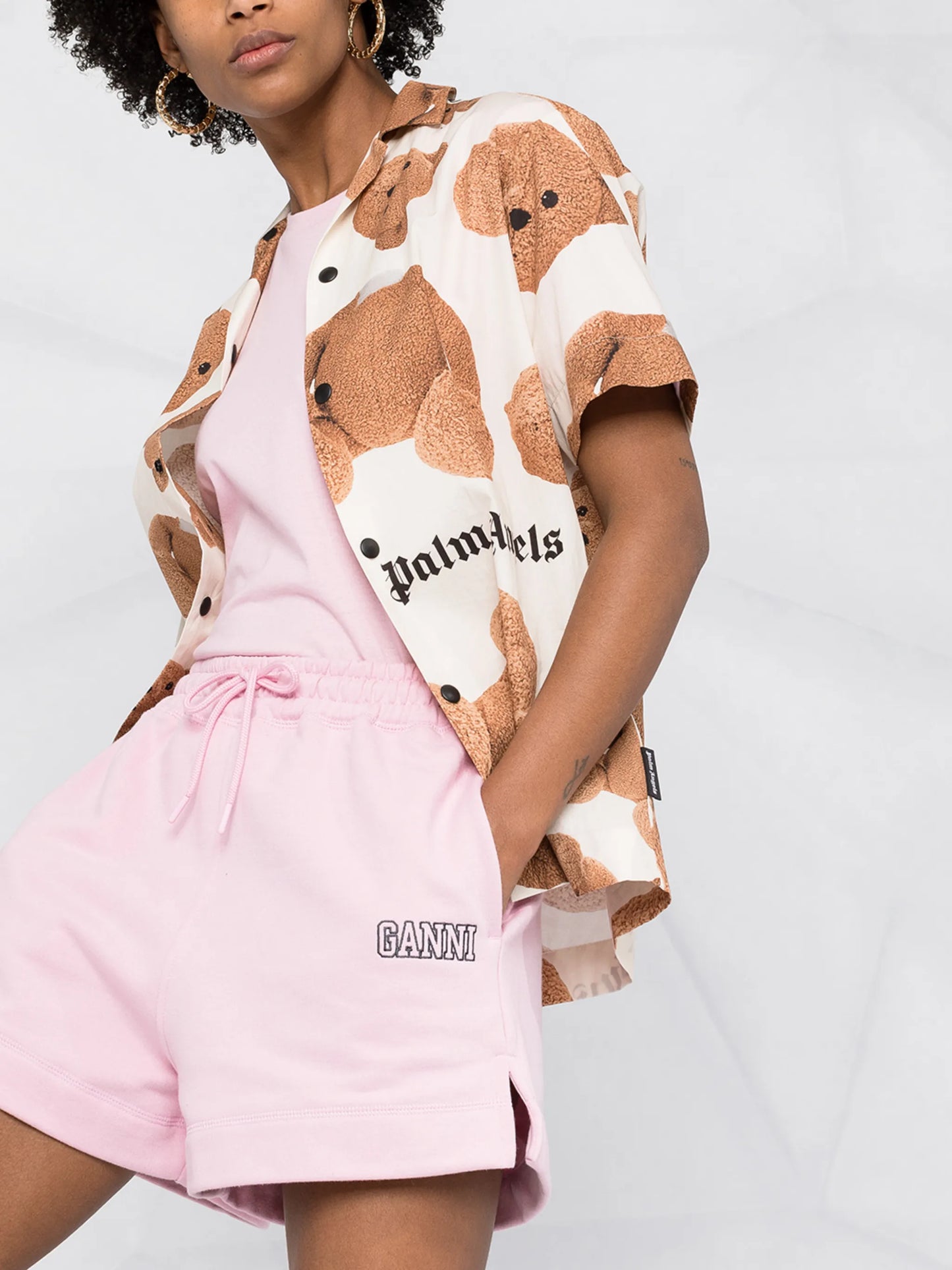 logo-embroidered drawstring shorts