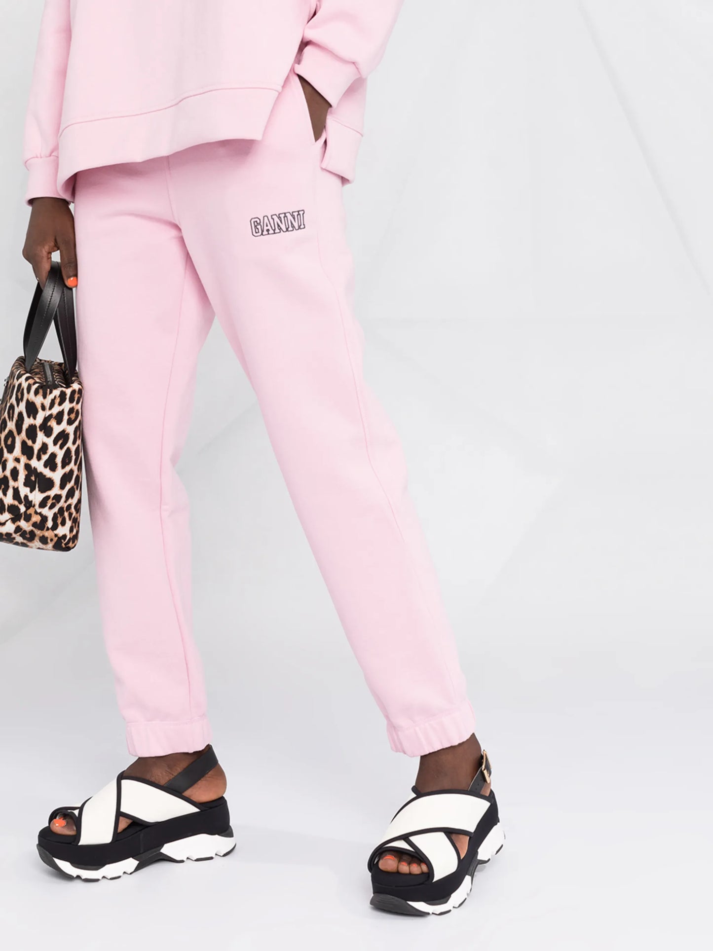 logo-embroidered tapered track pants
