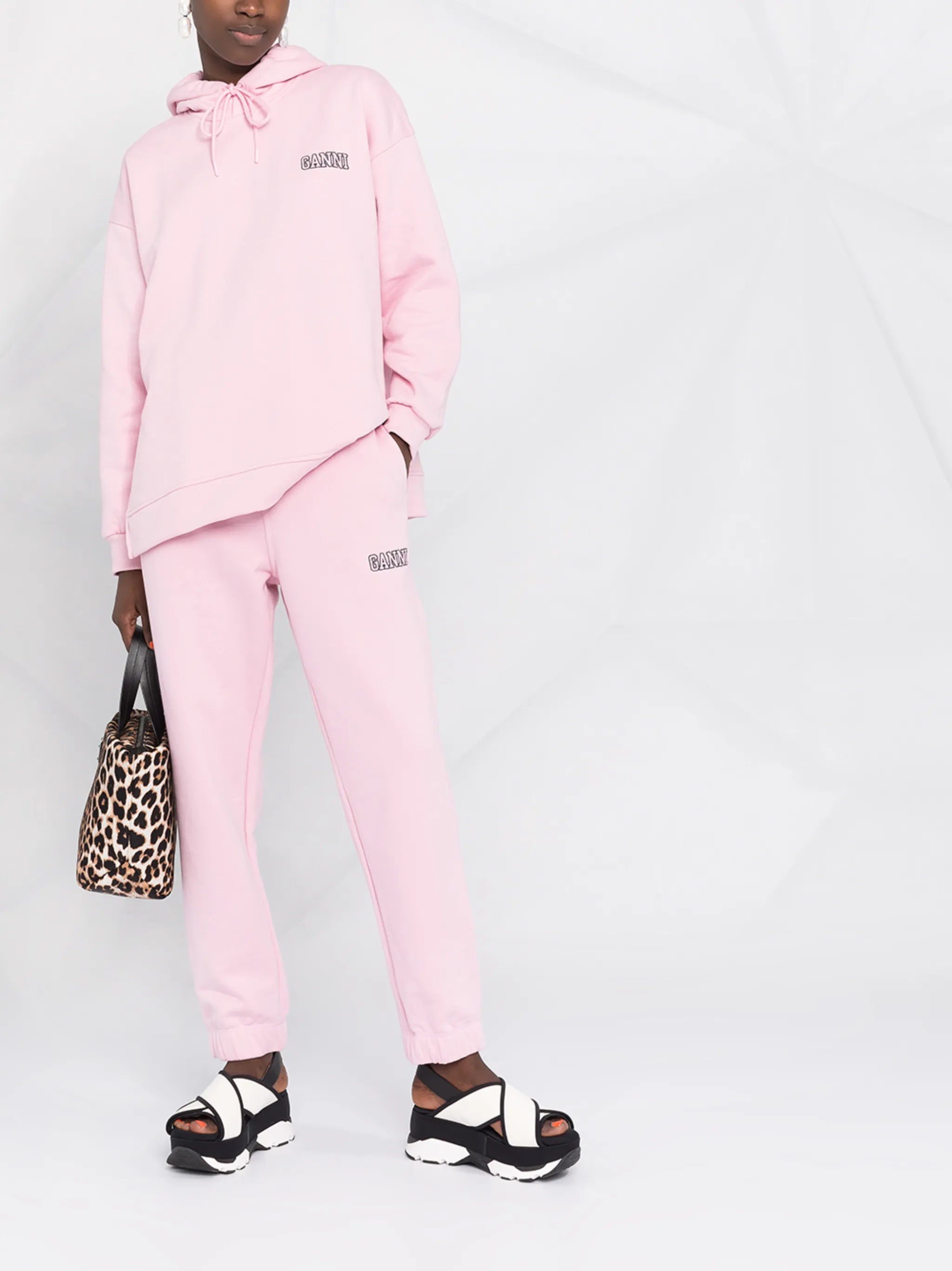 logo-embroidered tapered track pants