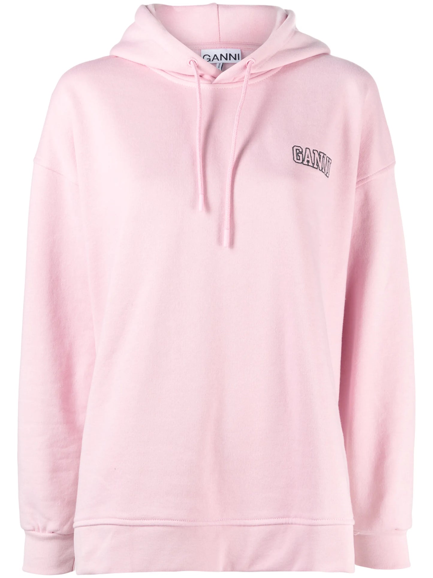 logo-embroidered long-sleeve hoodie