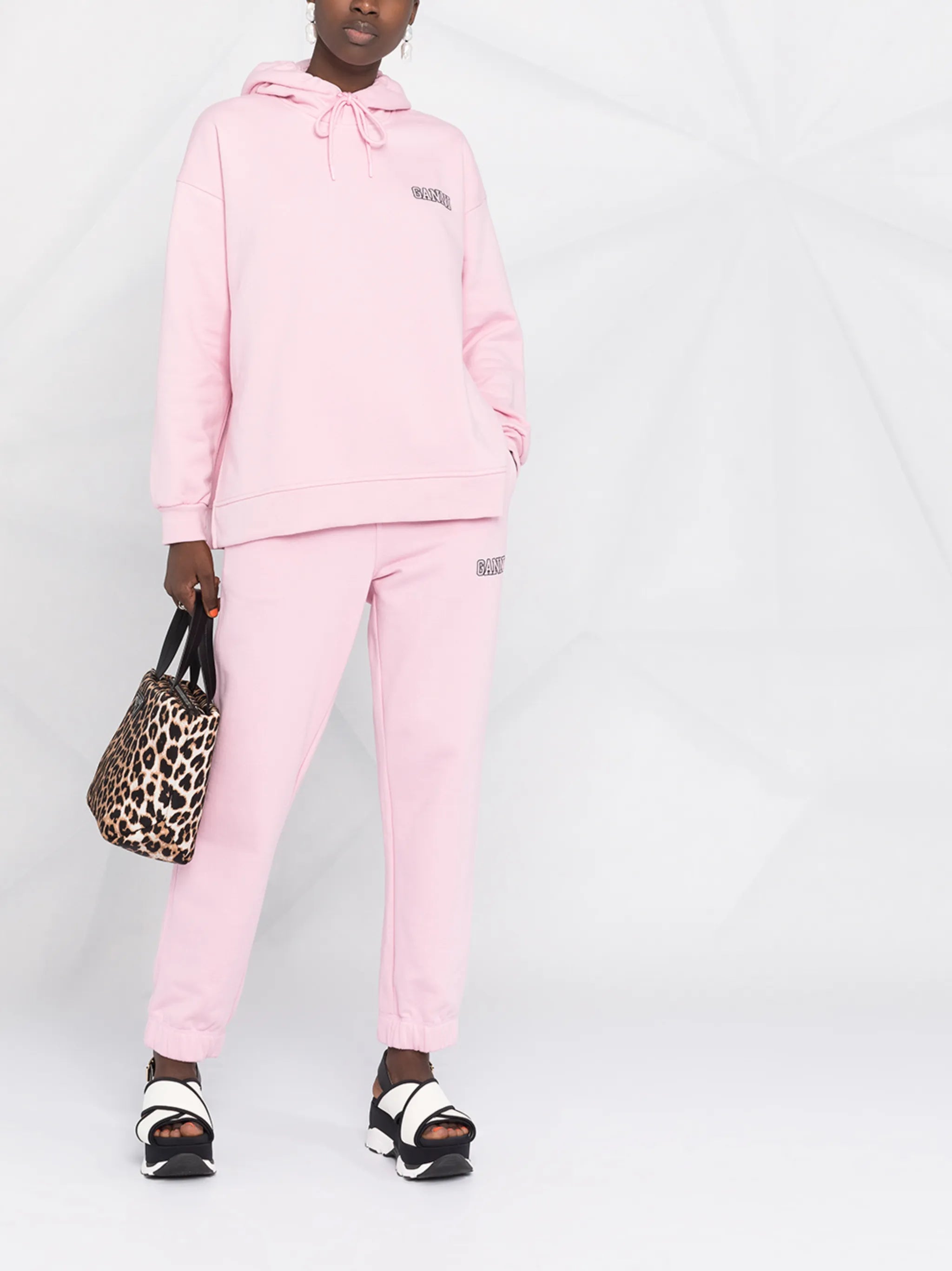 logo-embroidered long-sleeve hoodie