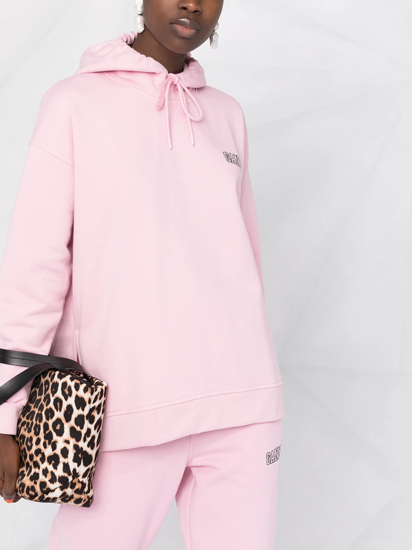 logo-embroidered long-sleeve hoodie