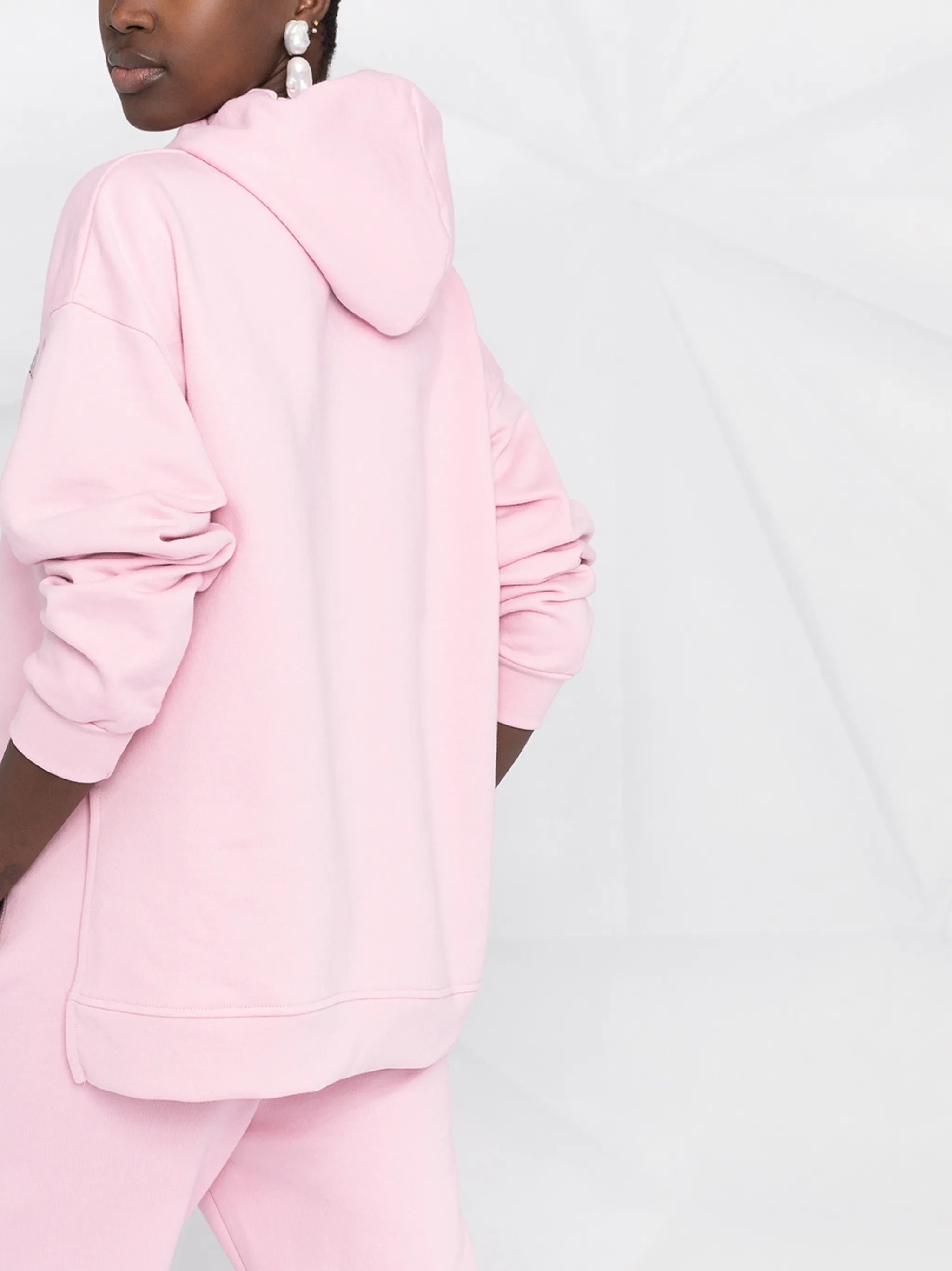 logo-embroidered long-sleeve hoodie