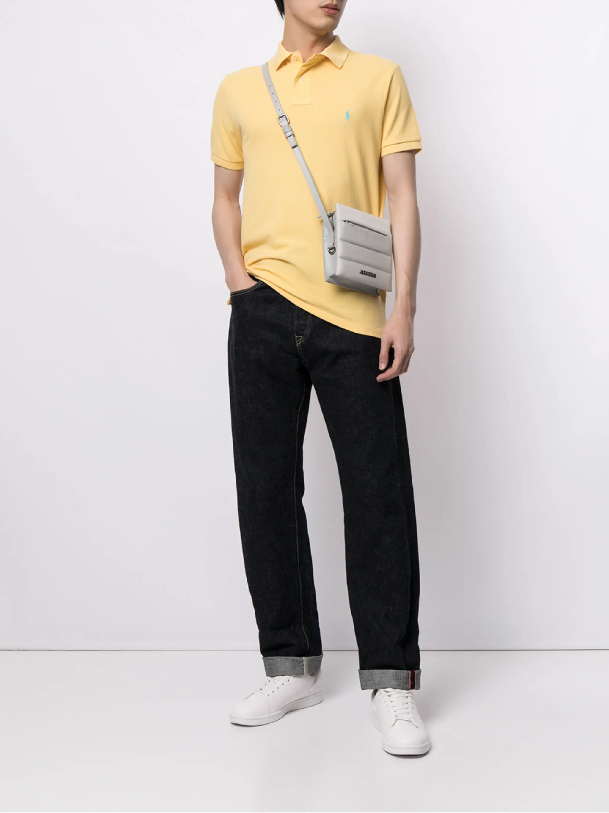 embroidered-design polo shirt