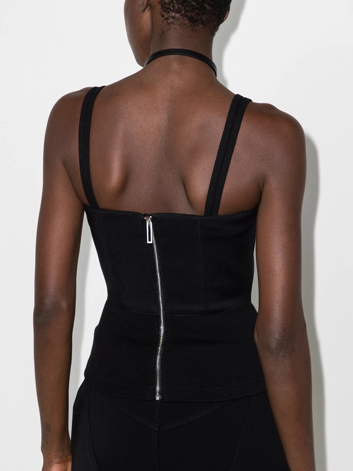 scoop neck hybrid top