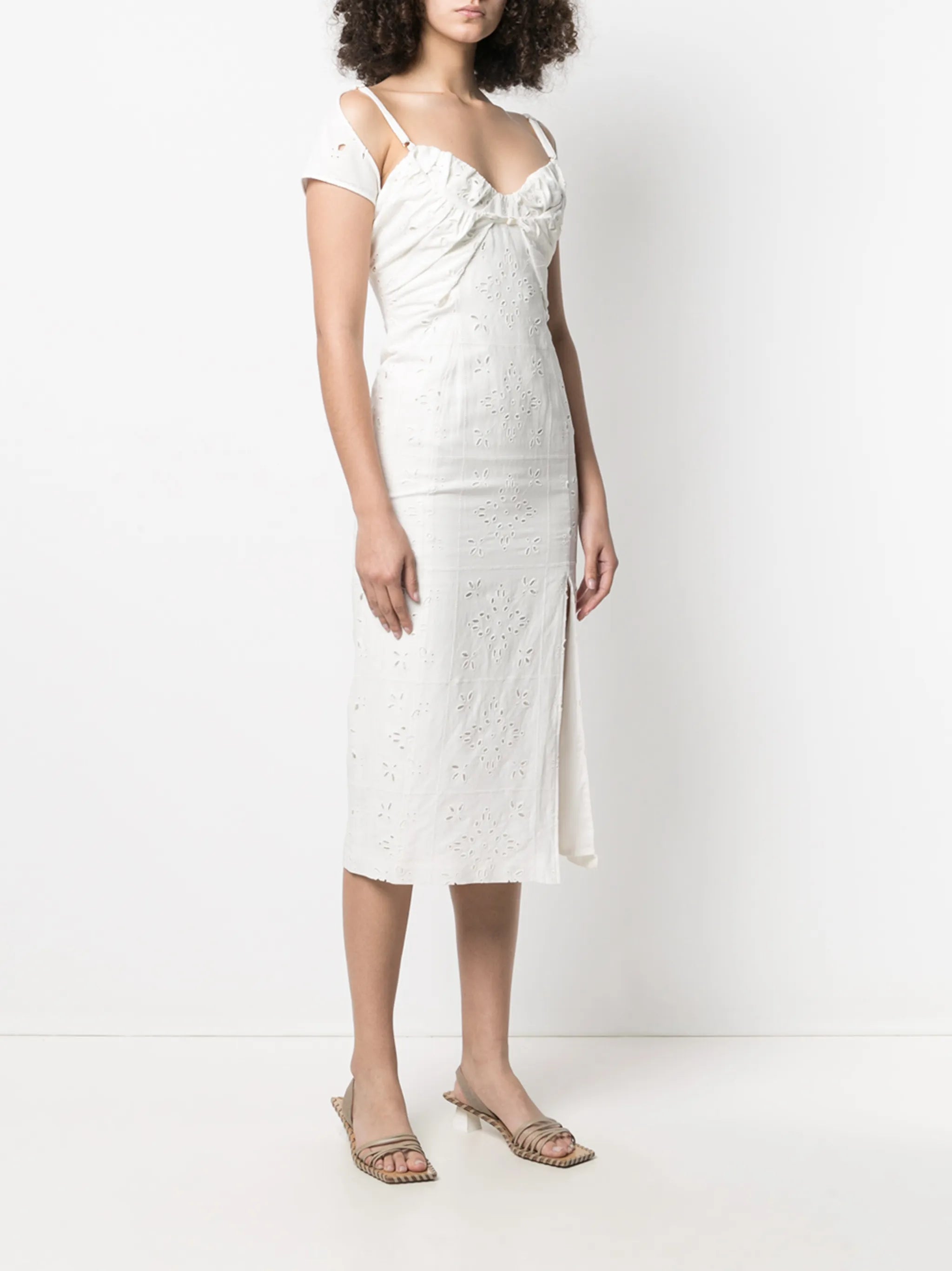 broderie anglaise midi sundress