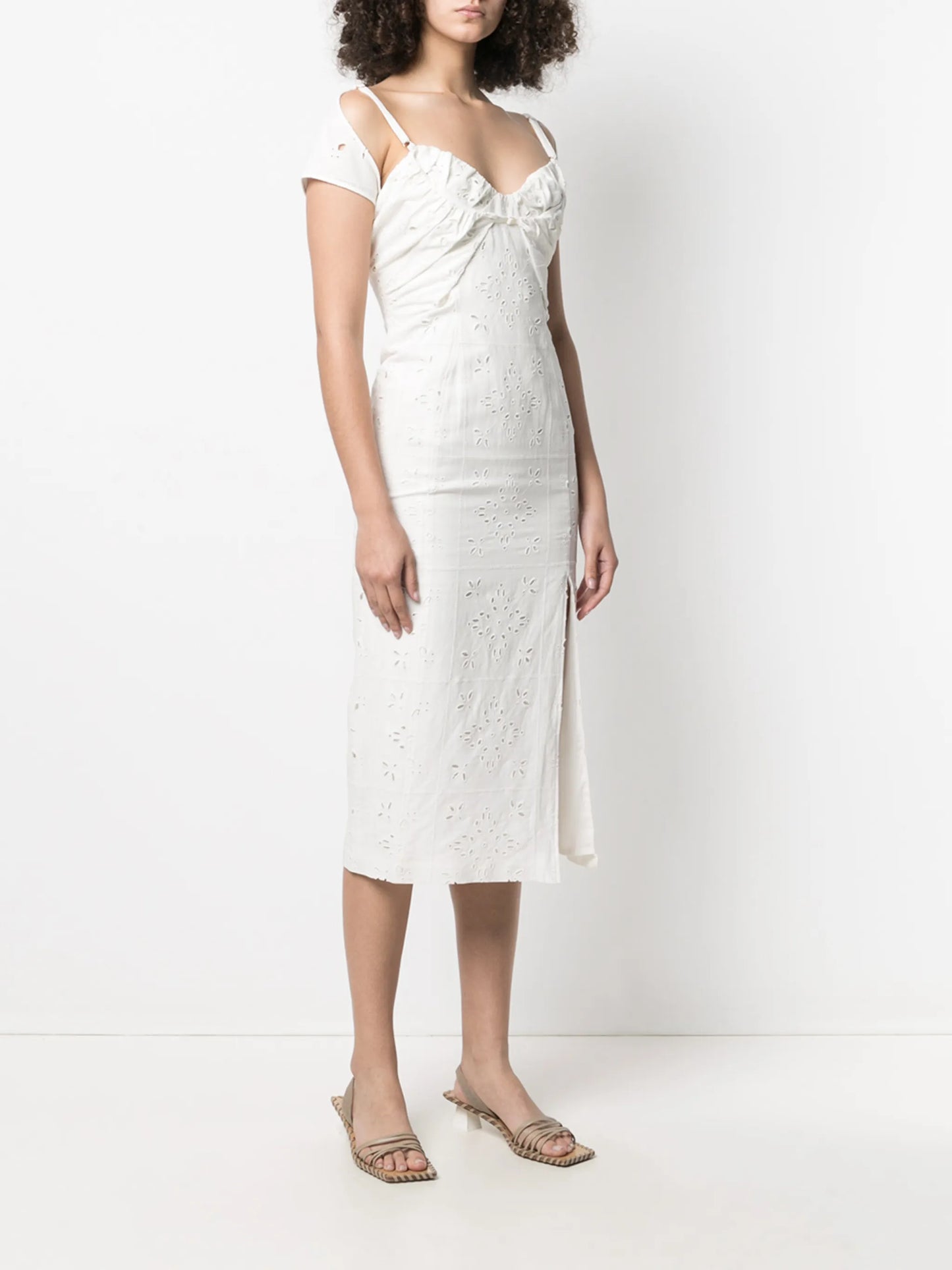 broderie anglaise midi sundress