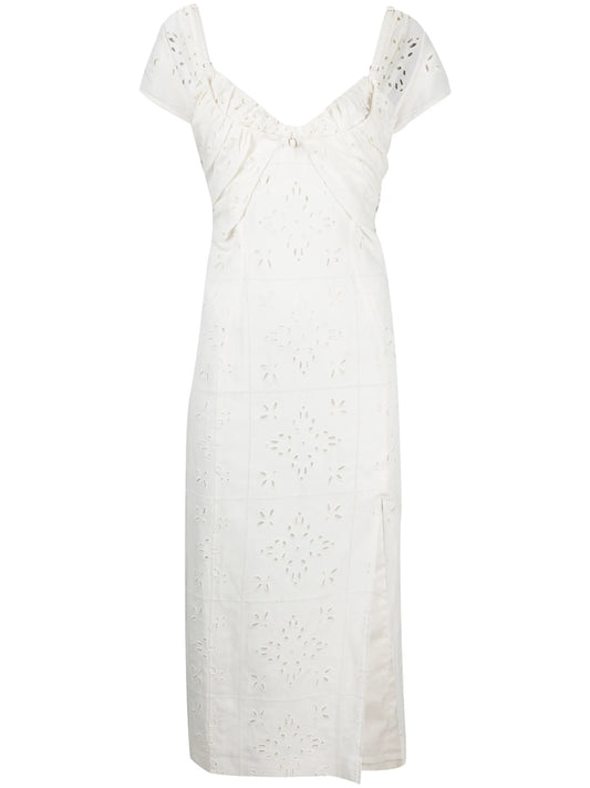 broderie anglaise midi sundress