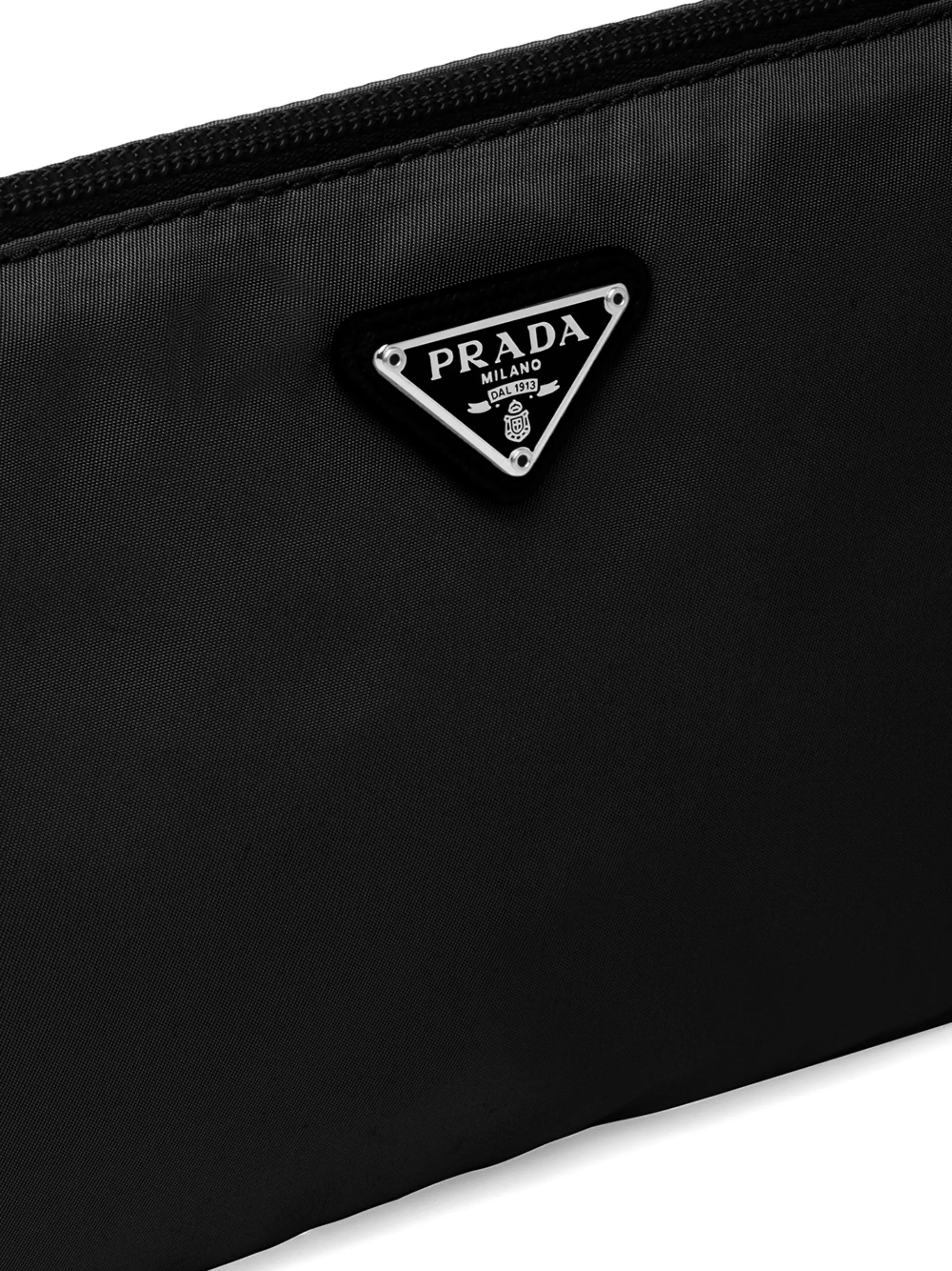 triangle-logo shoulder bag