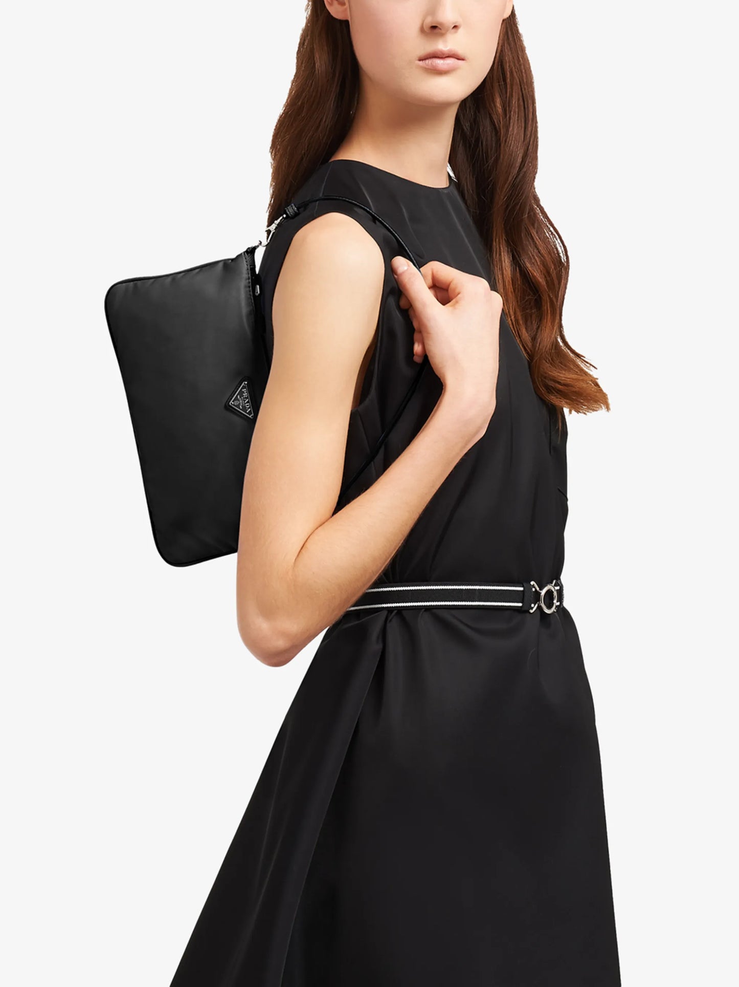 triangle-logo shoulder bag
