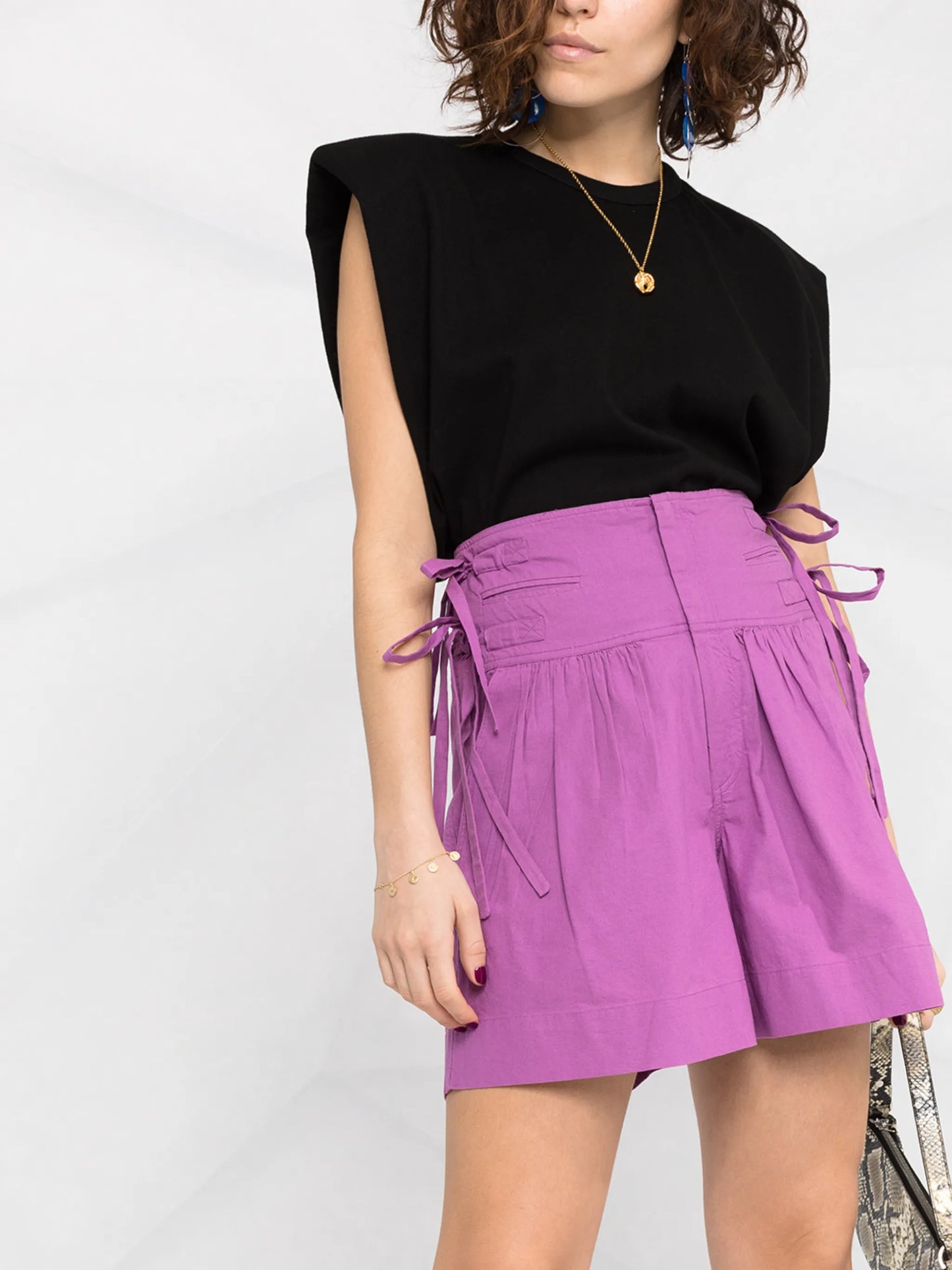 lace-detail cotton shorts