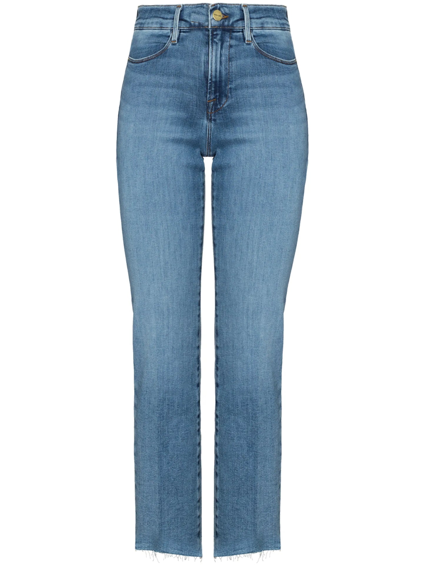 cropped straight leg jeans