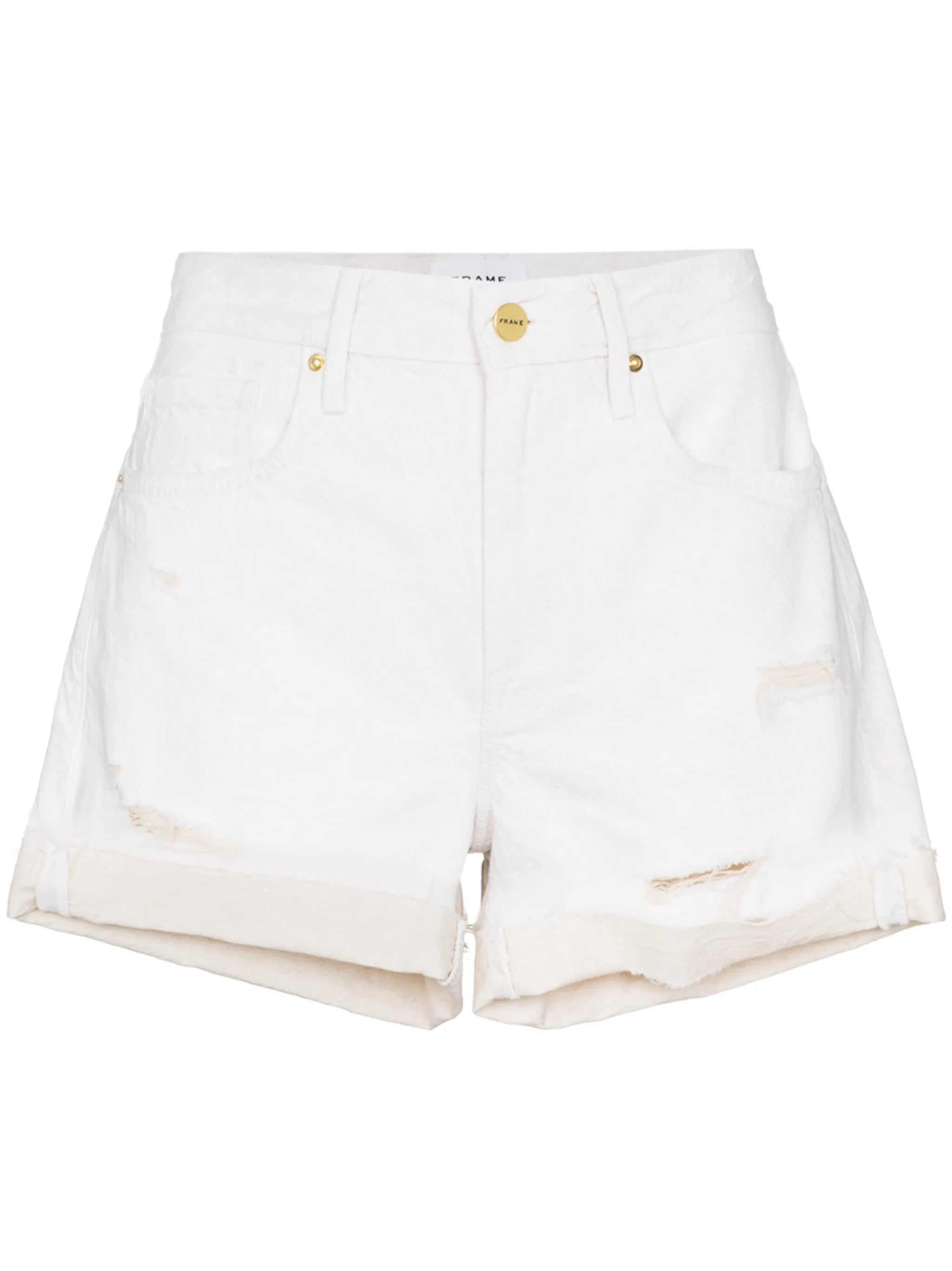 Le Brigette raw-edge denim shorts
