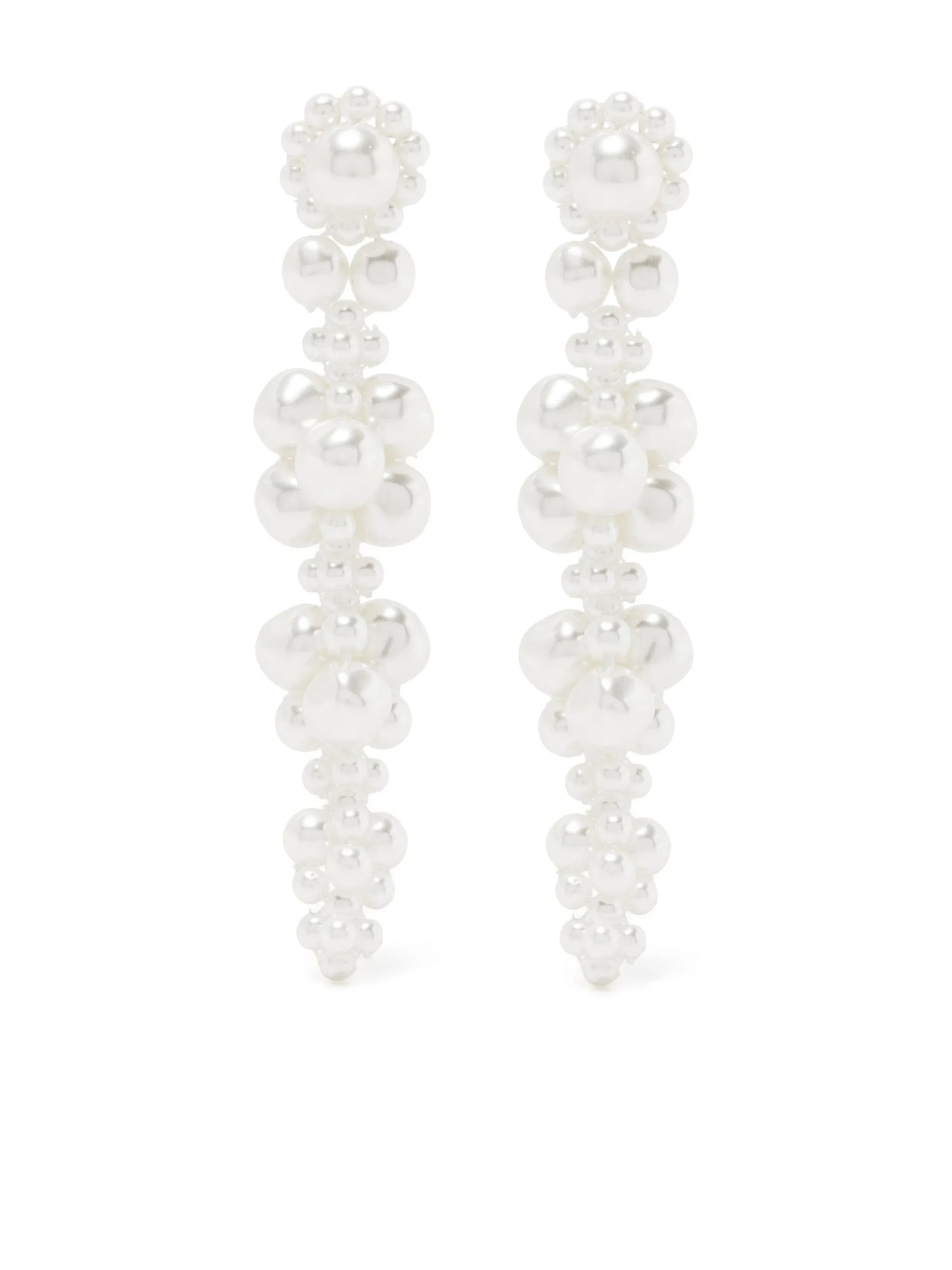 floral pearl drop earrings