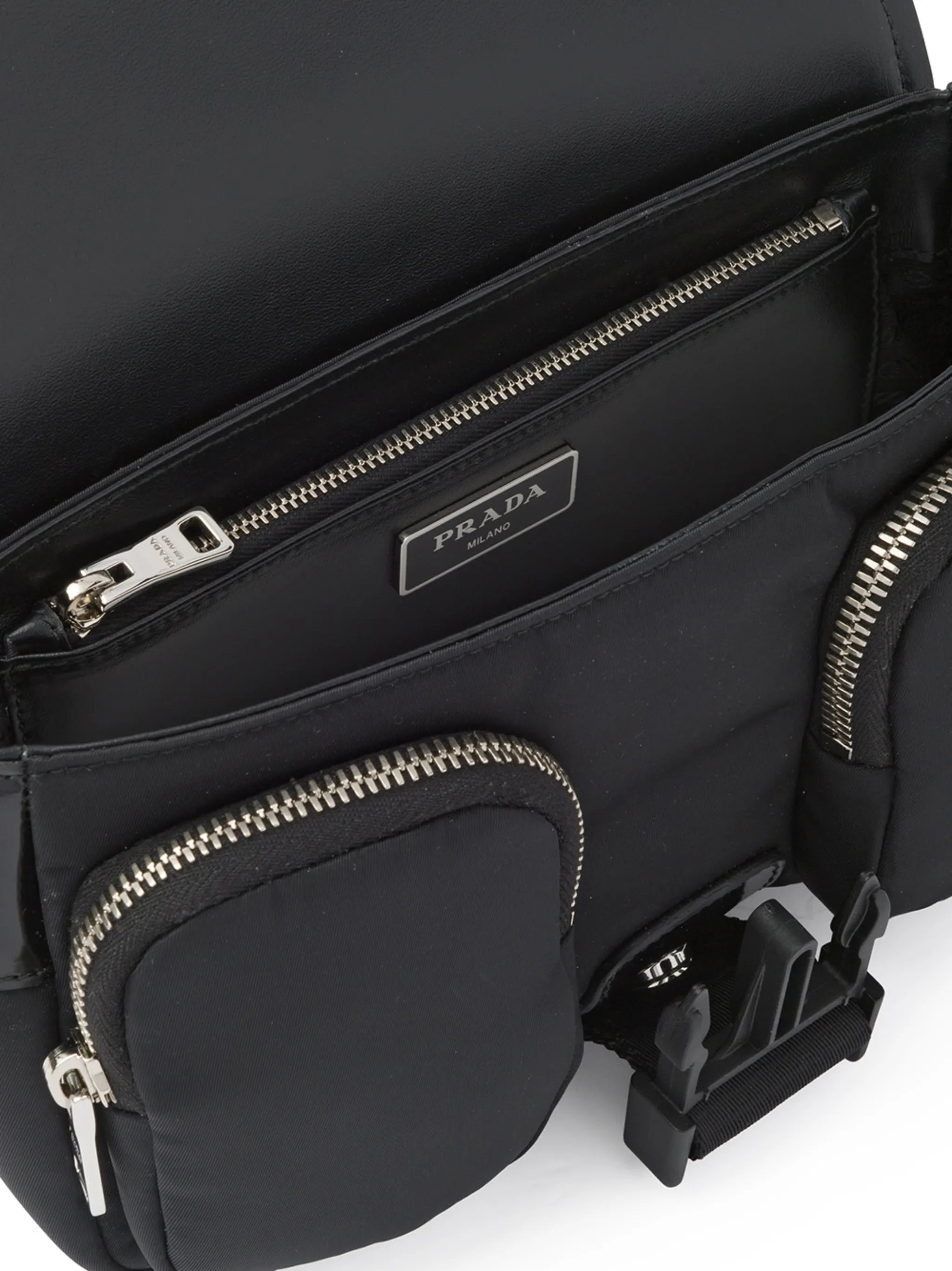 Prada Pocket logo-strap crossbody bag