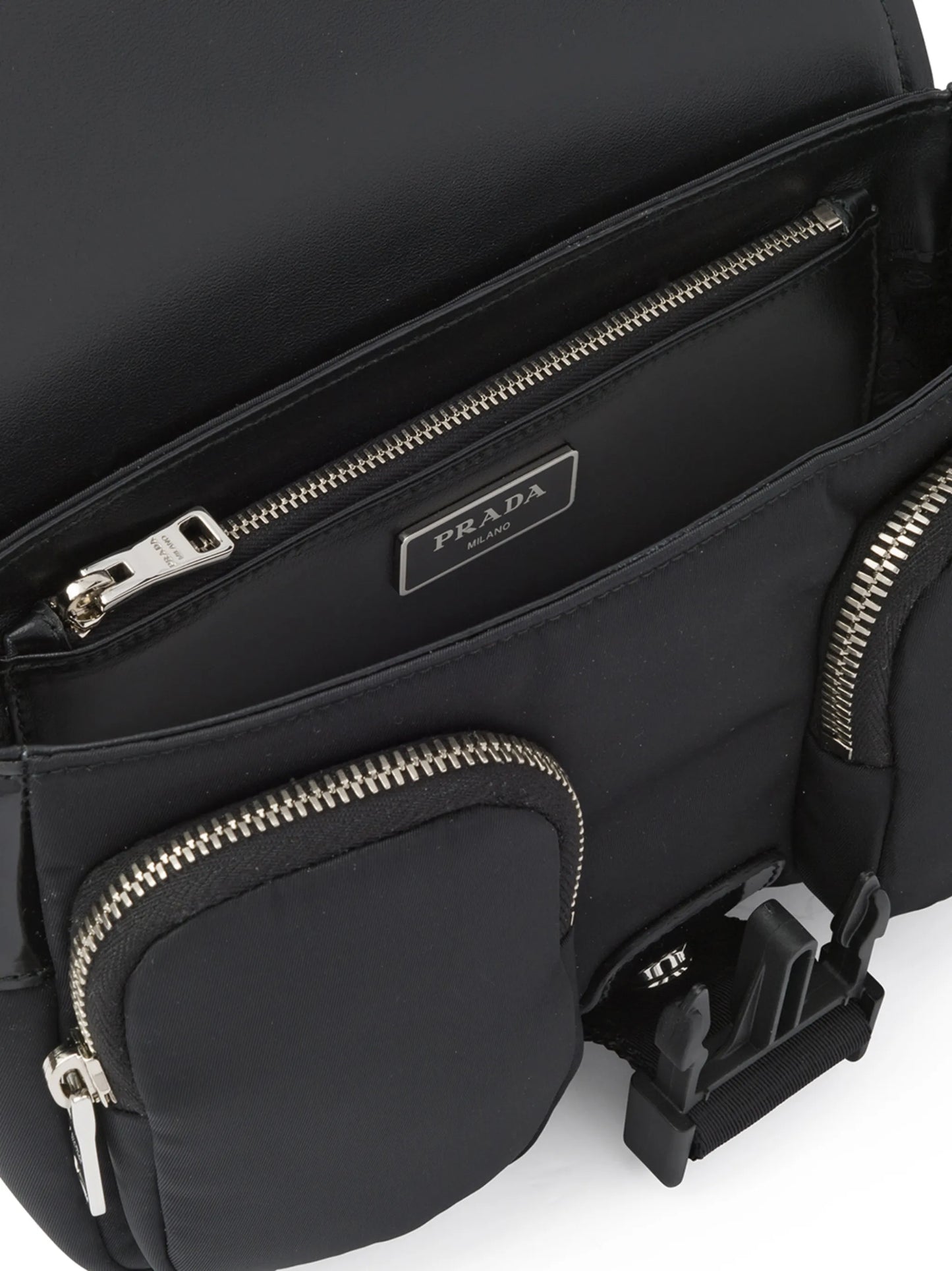 Prada Pocket logo-strap crossbody bag