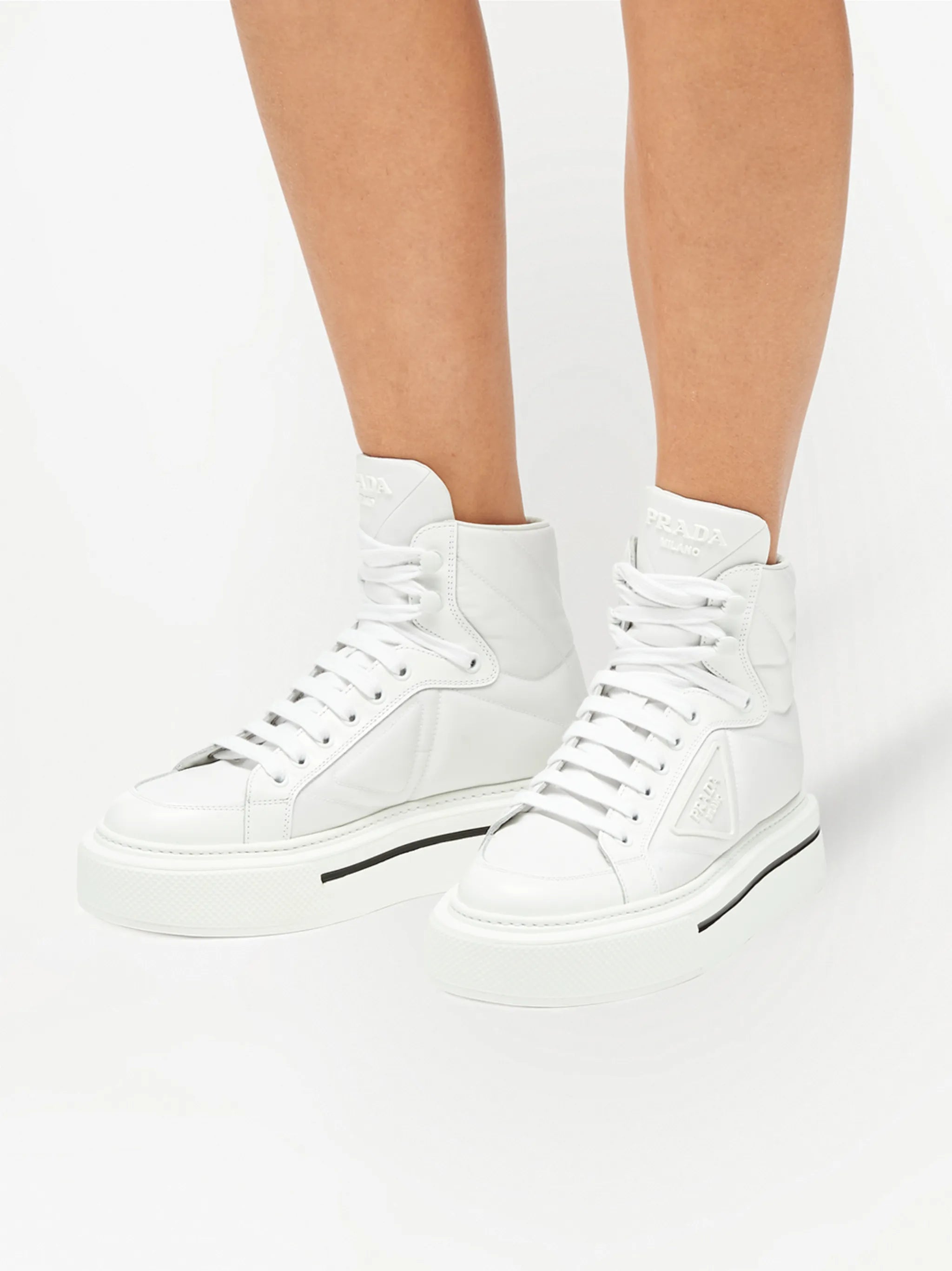 high-top lace-up sneakers