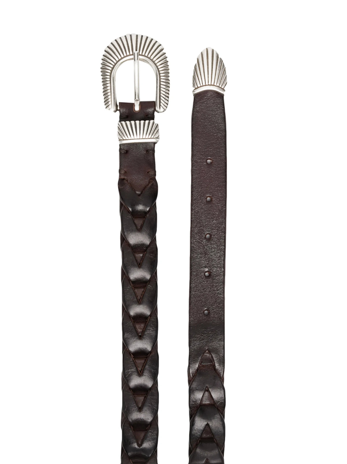 Juno belt in woven leather