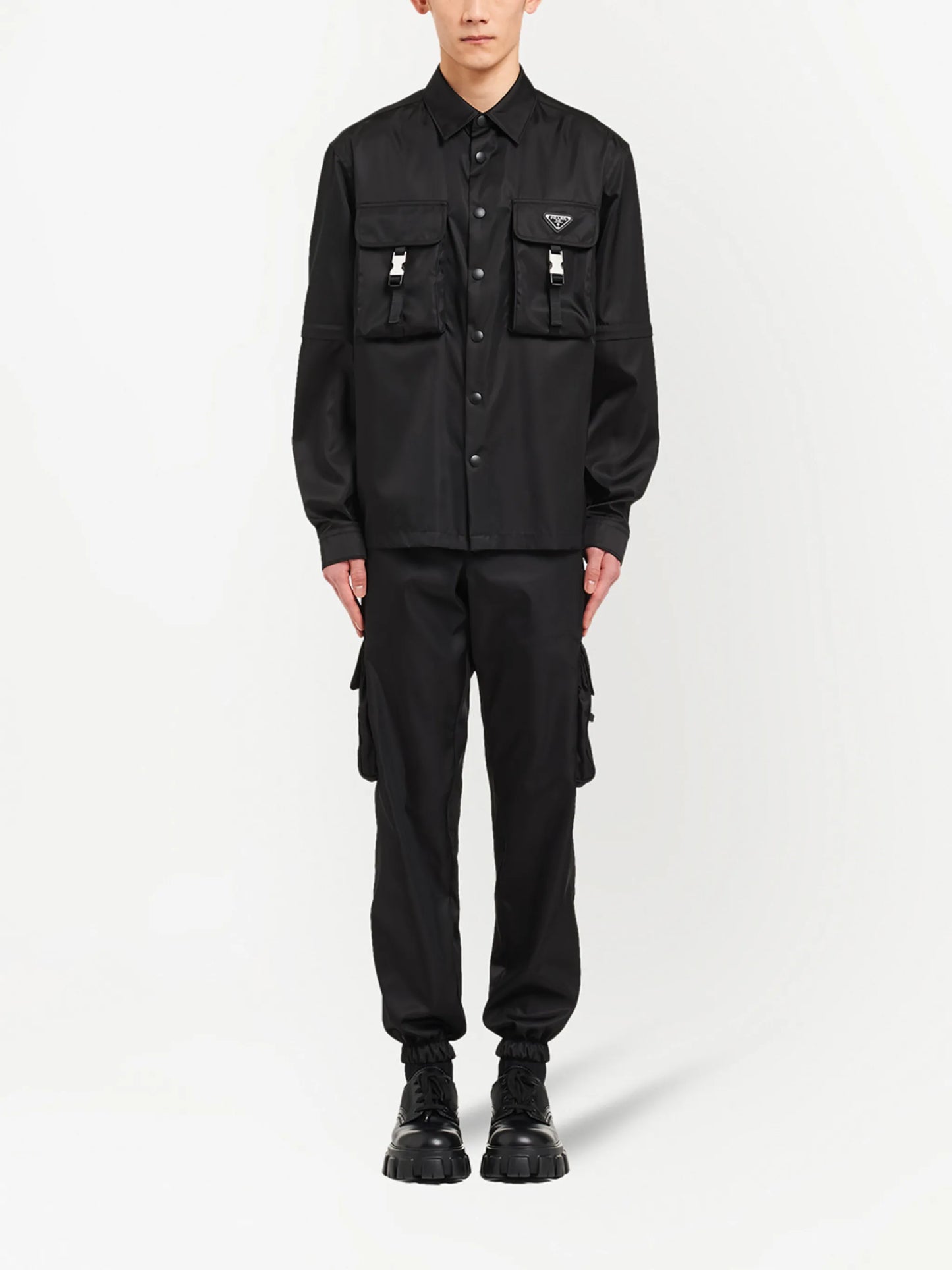 Re-Nylon triangle-logo shirt
