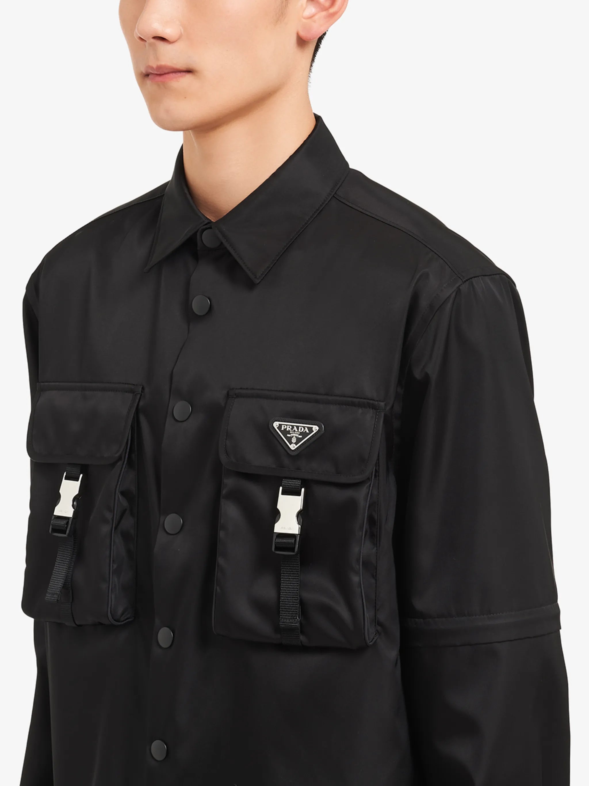 Re-Nylon triangle-logo shirt