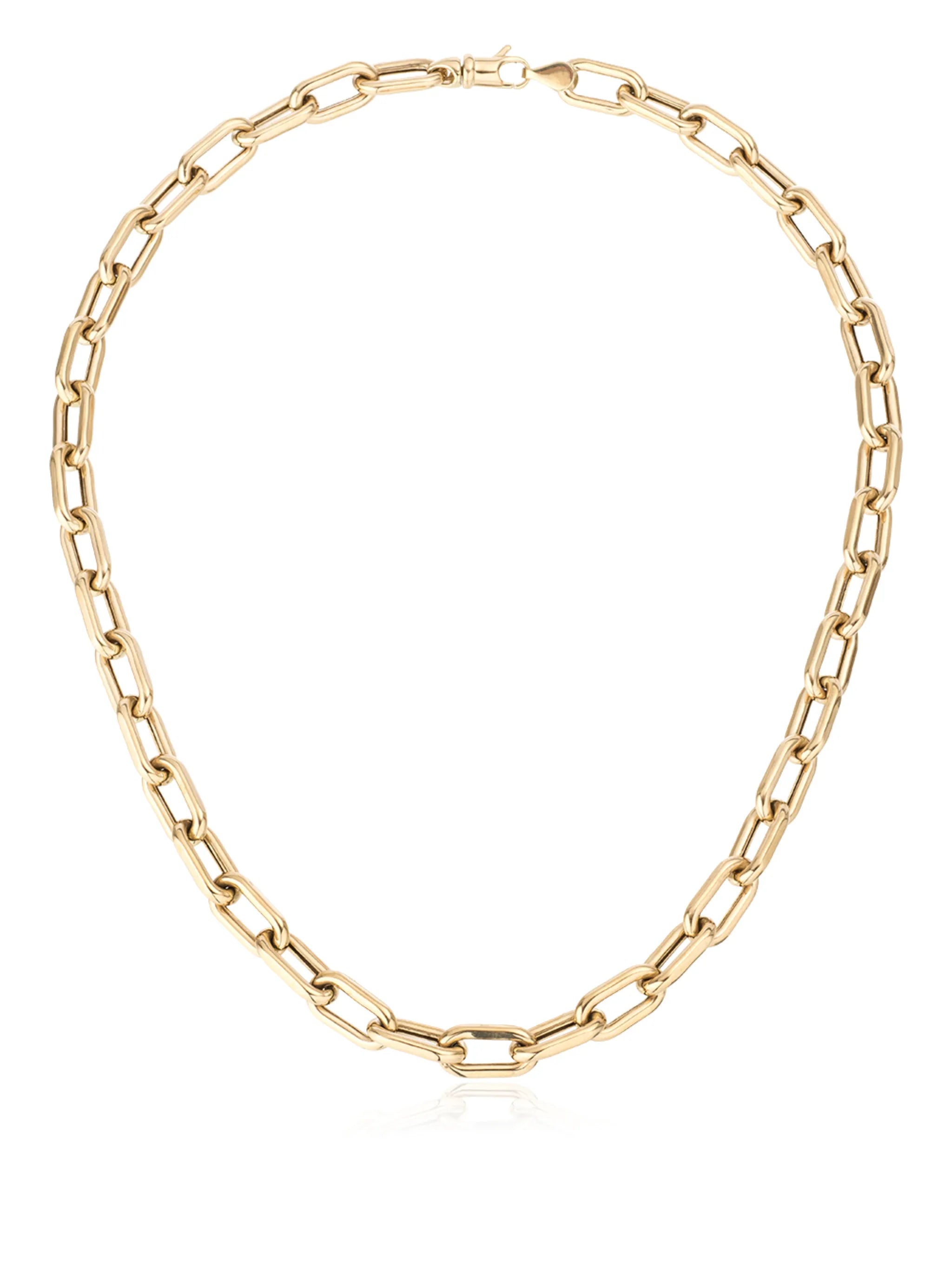 14kt yellow gold chain-link necklace