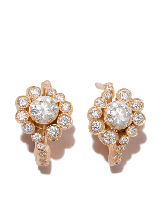 18kt yellow gold Monica diamond earrings