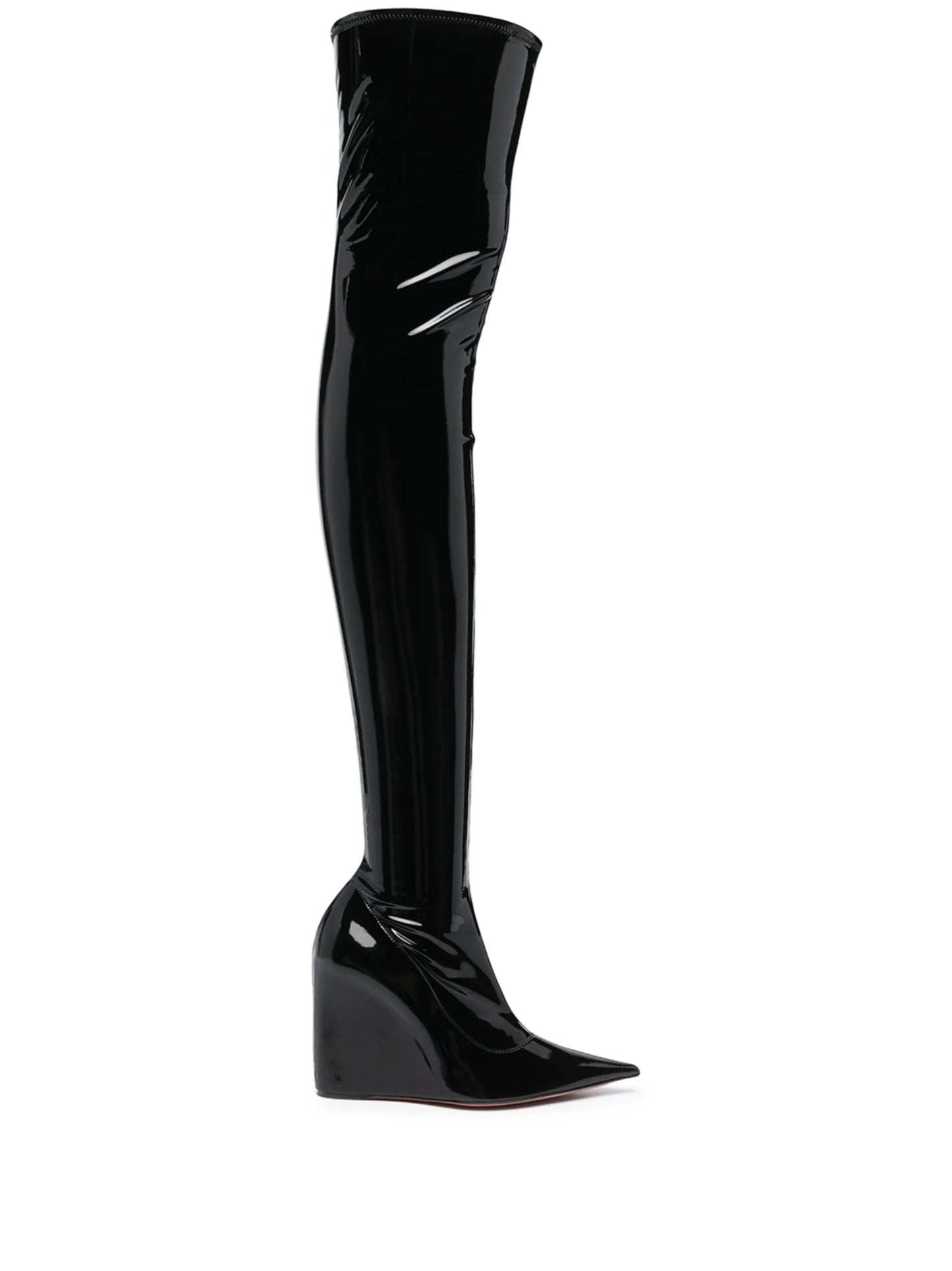 Danielle thigh-high glossy boots