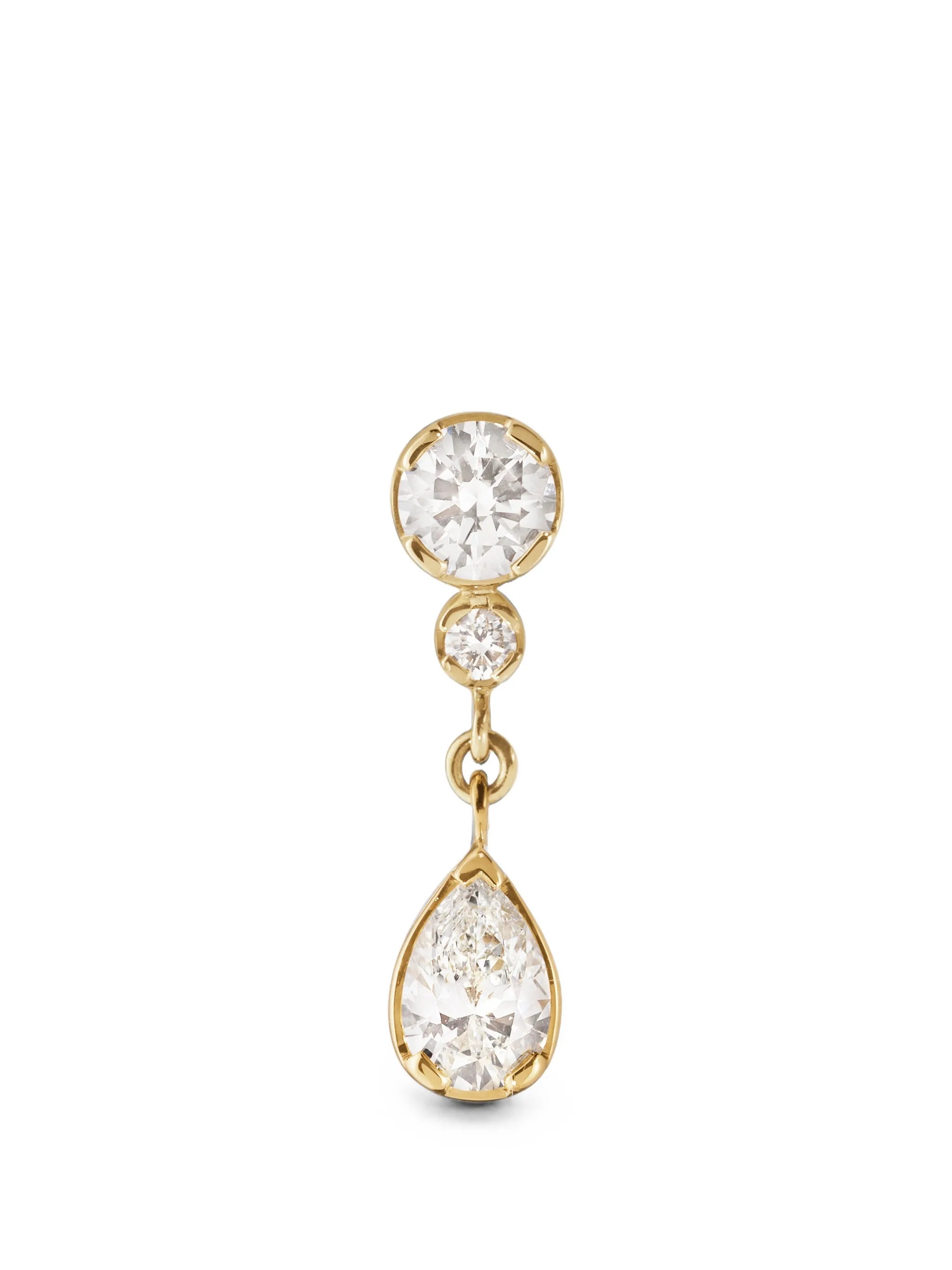 18kt yellow gold Goutte drop earring