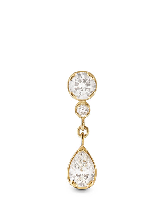 18kt yellow gold Goutte drop earring
