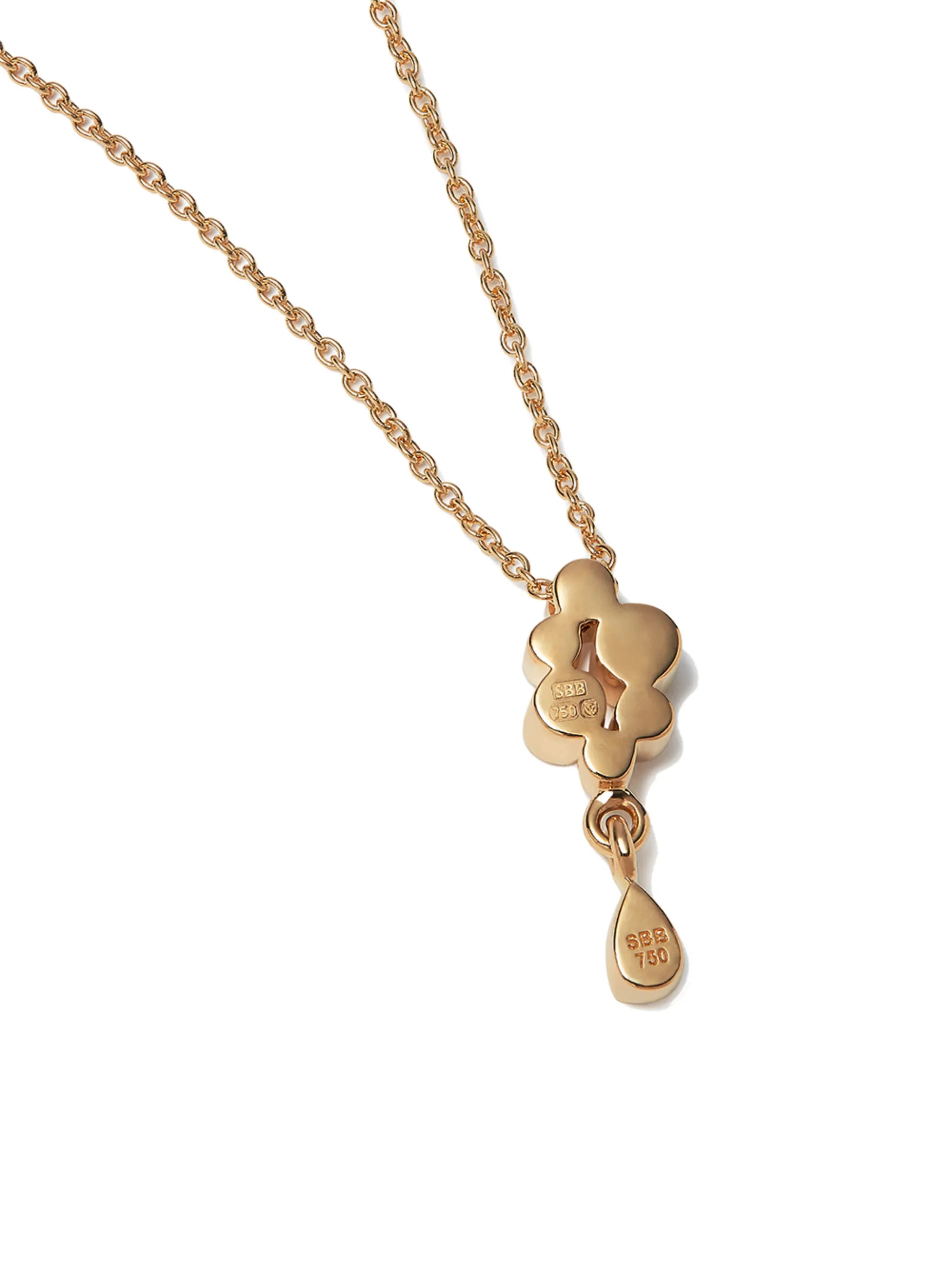 18kt yellow gold Splash diamond necklace