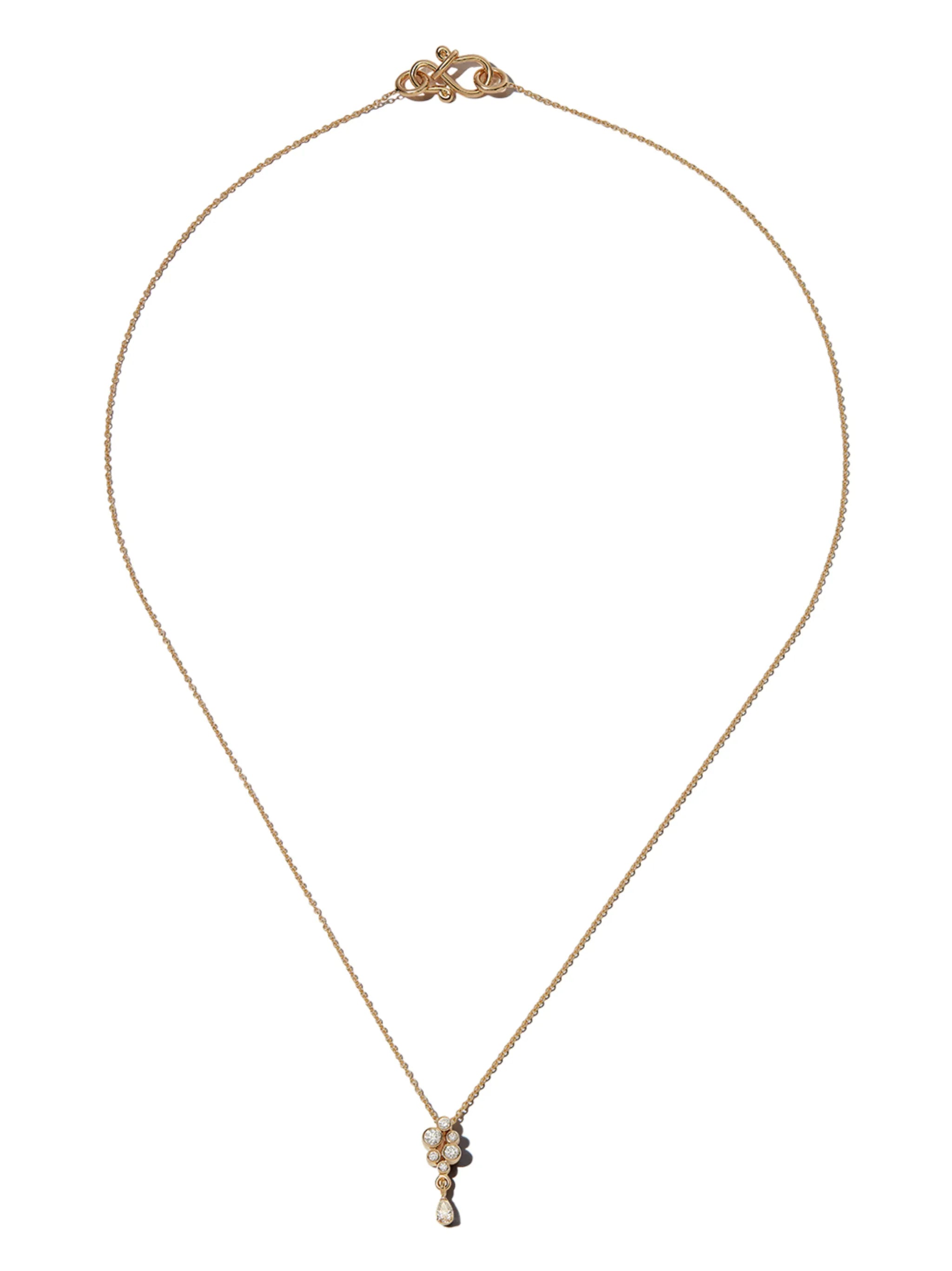 18kt yellow gold Splash diamond necklace