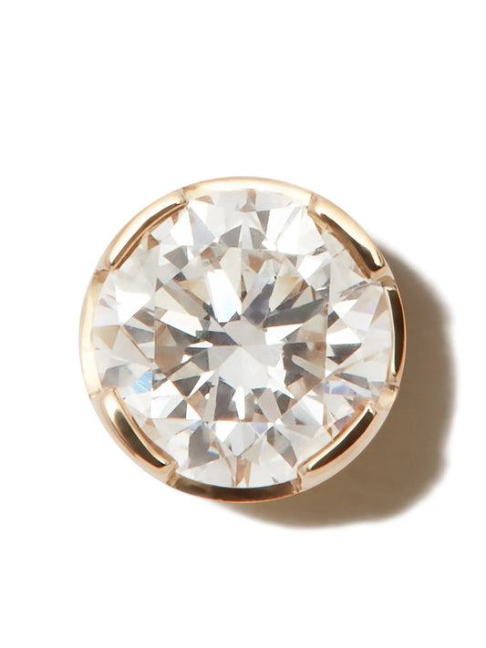 18kt yellow gold diamond single stud earring