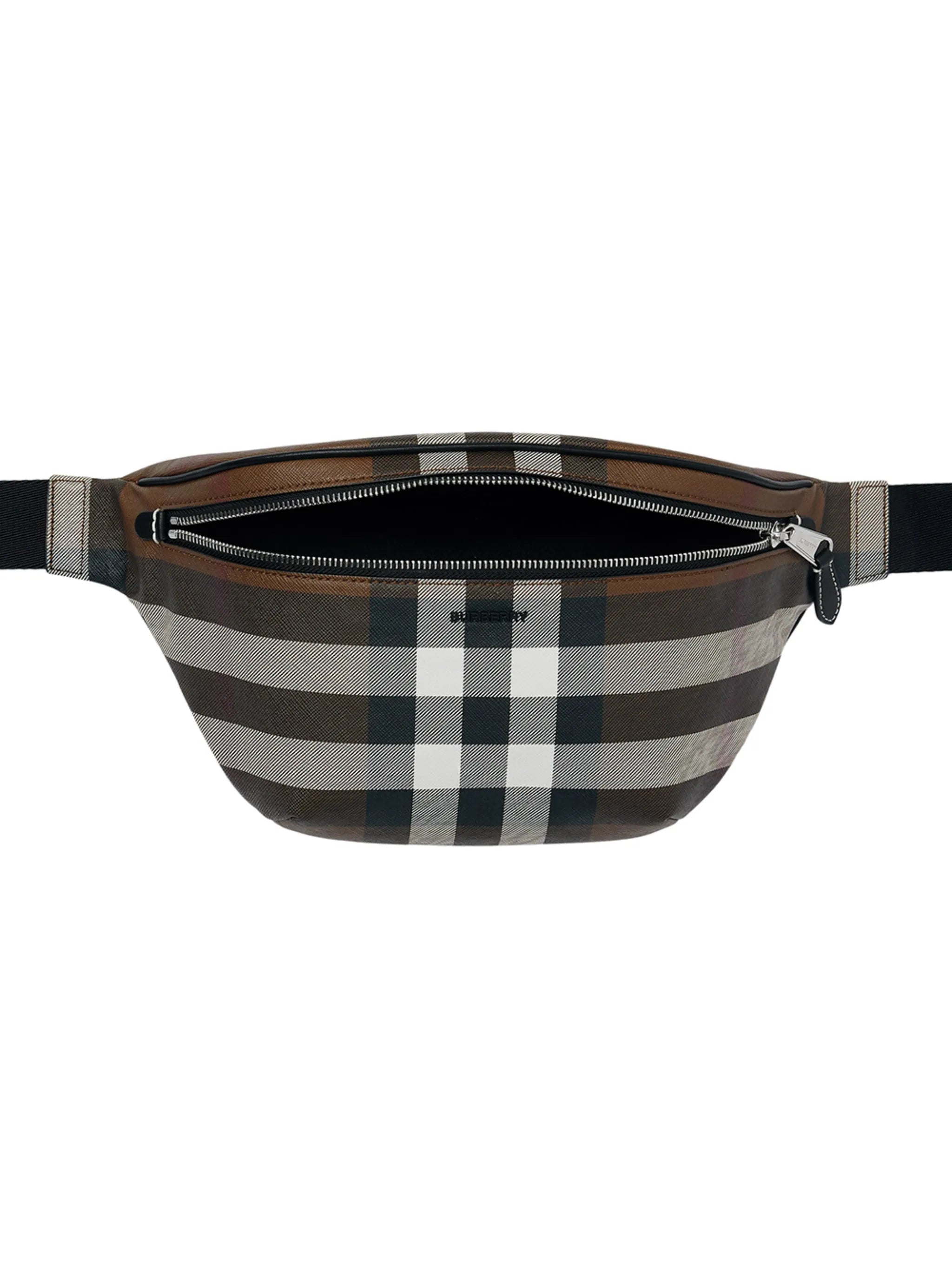 check pattern belt bag