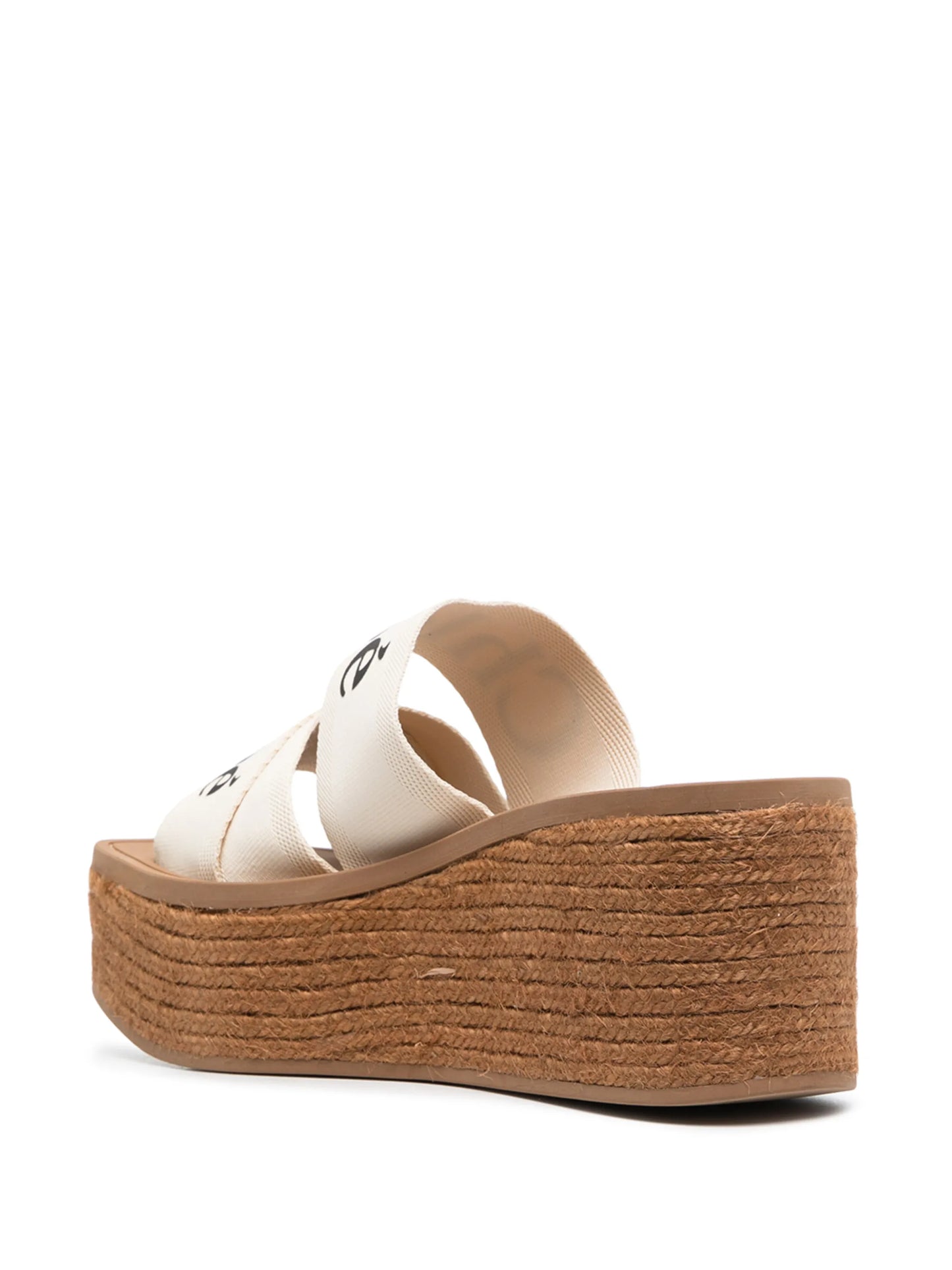 logo-strap wedge espadrilles