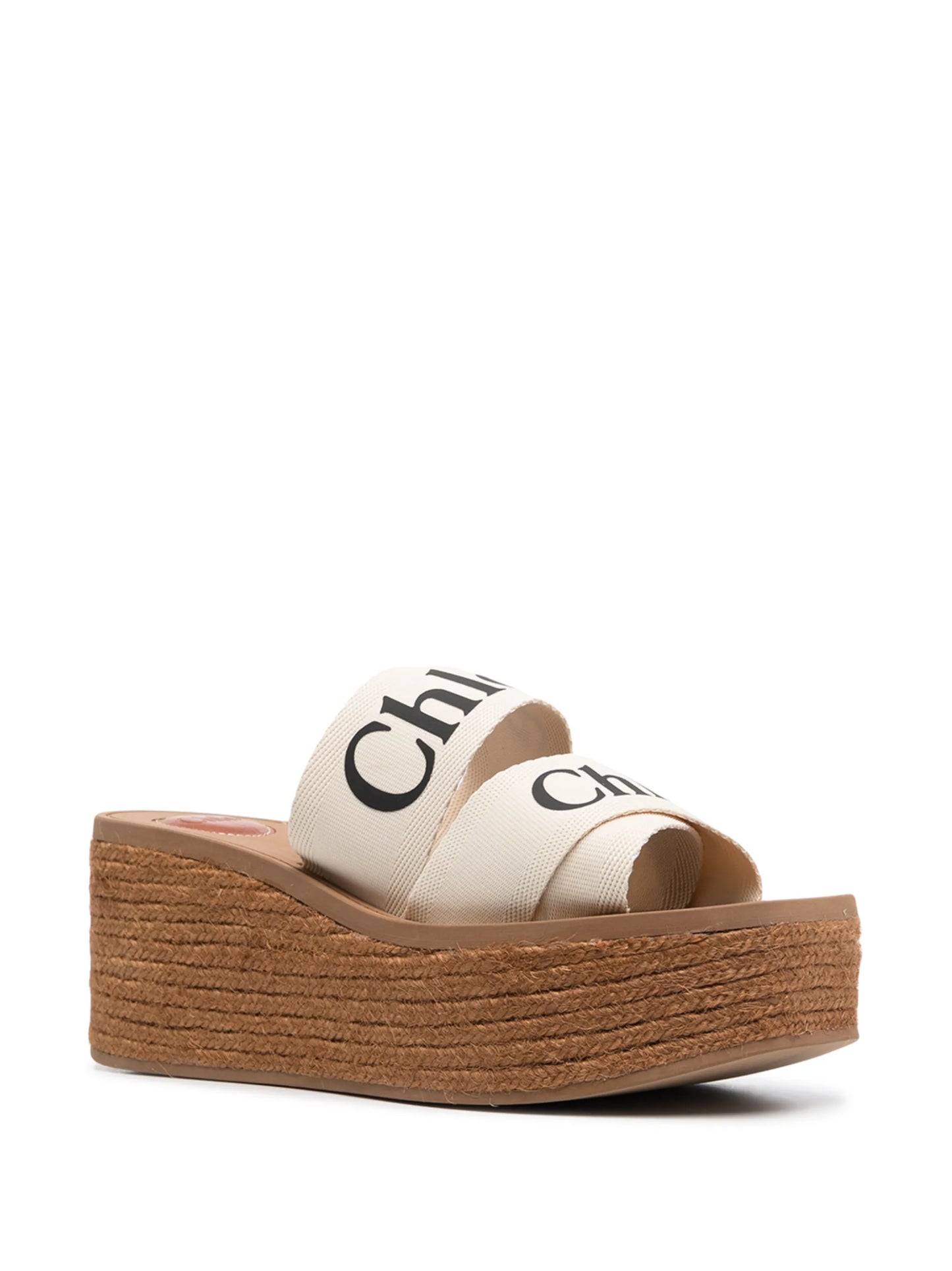 logo-strap wedge espadrilles