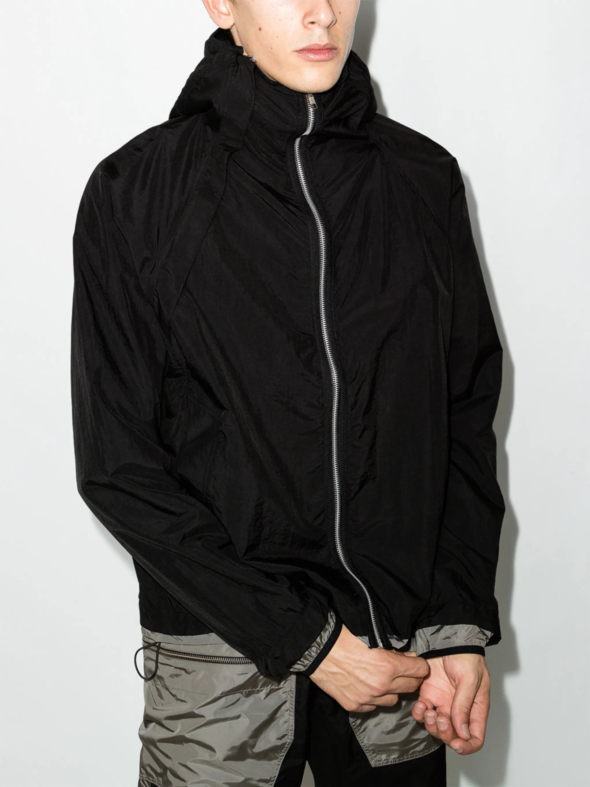 hooded zip-up jacket