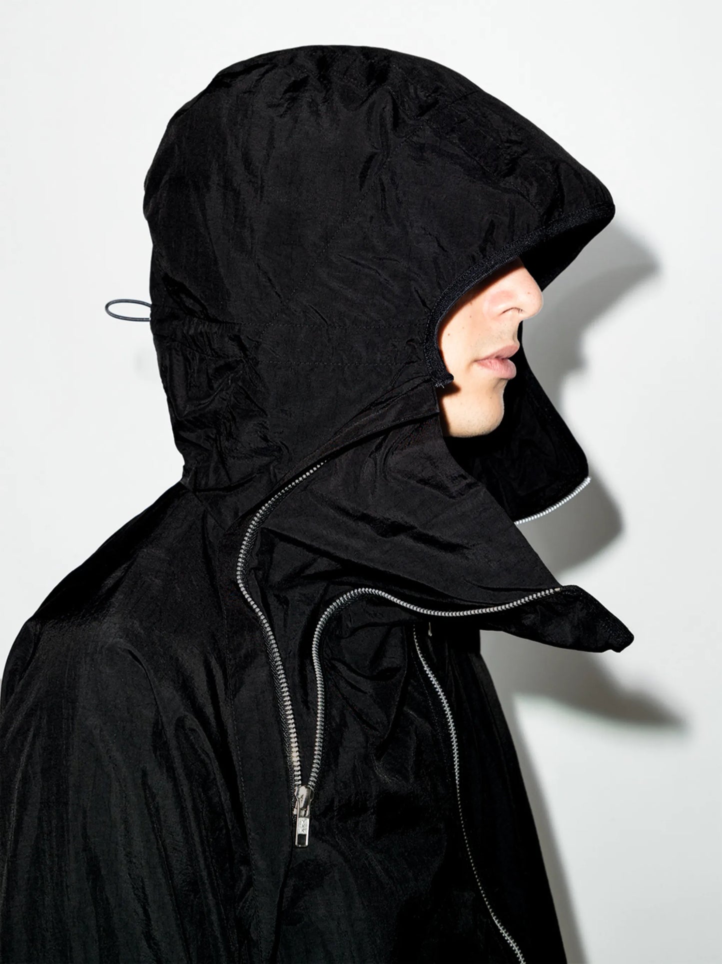 hooded zip-up jacket