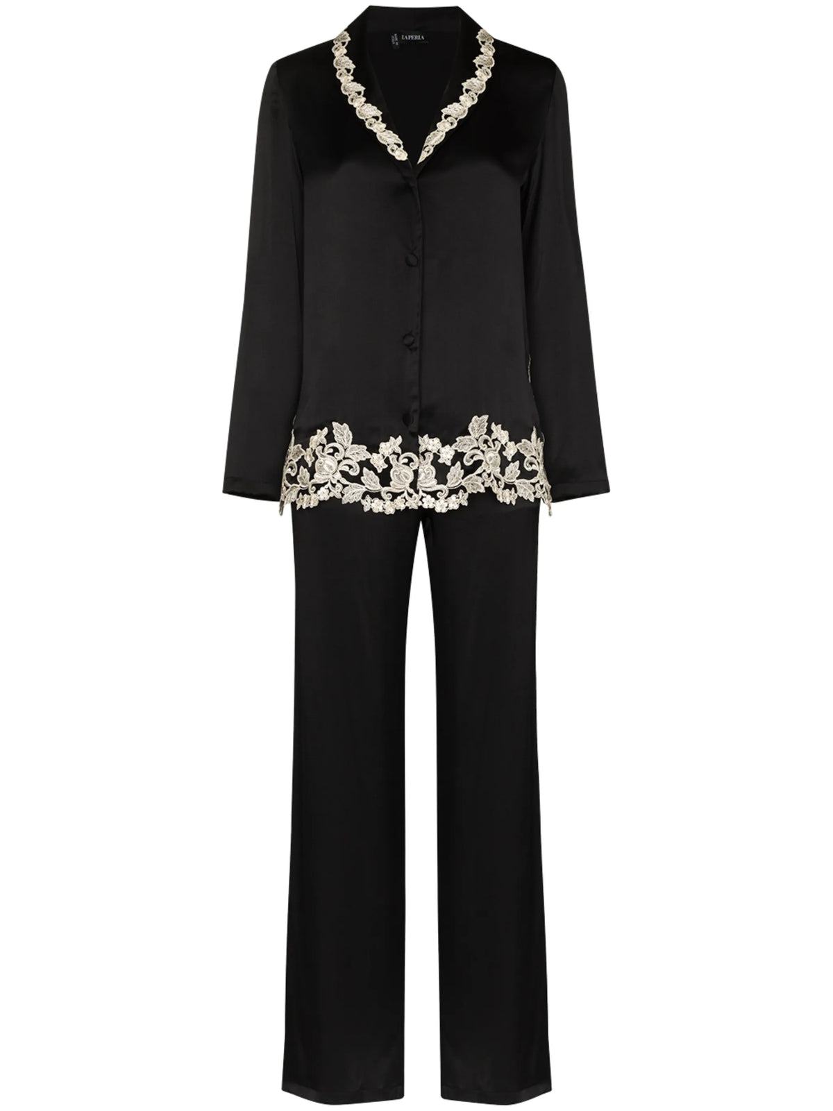 Maison lace-trim two-piece pyjamas