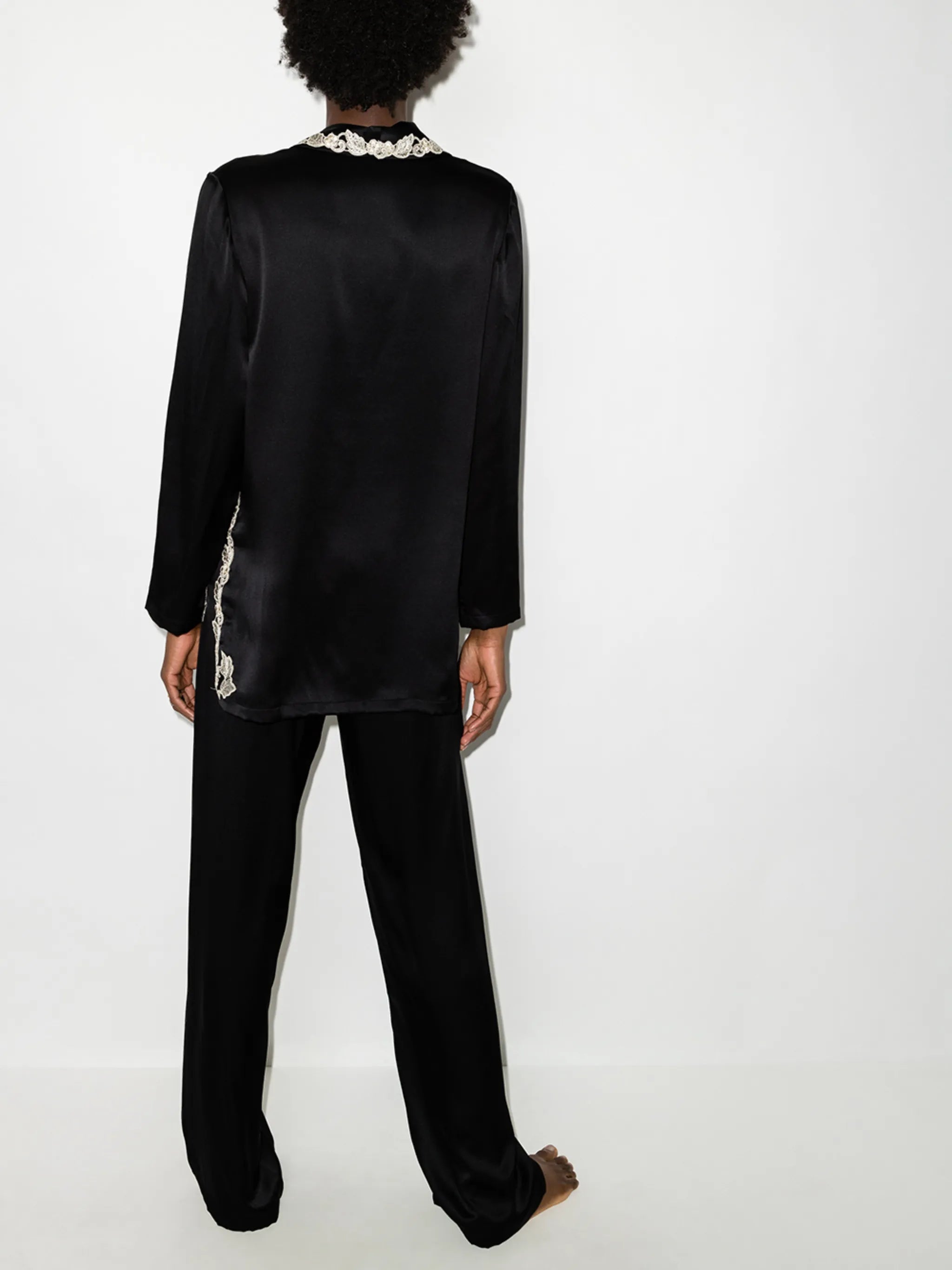Maison lace-trim two-piece pyjamas