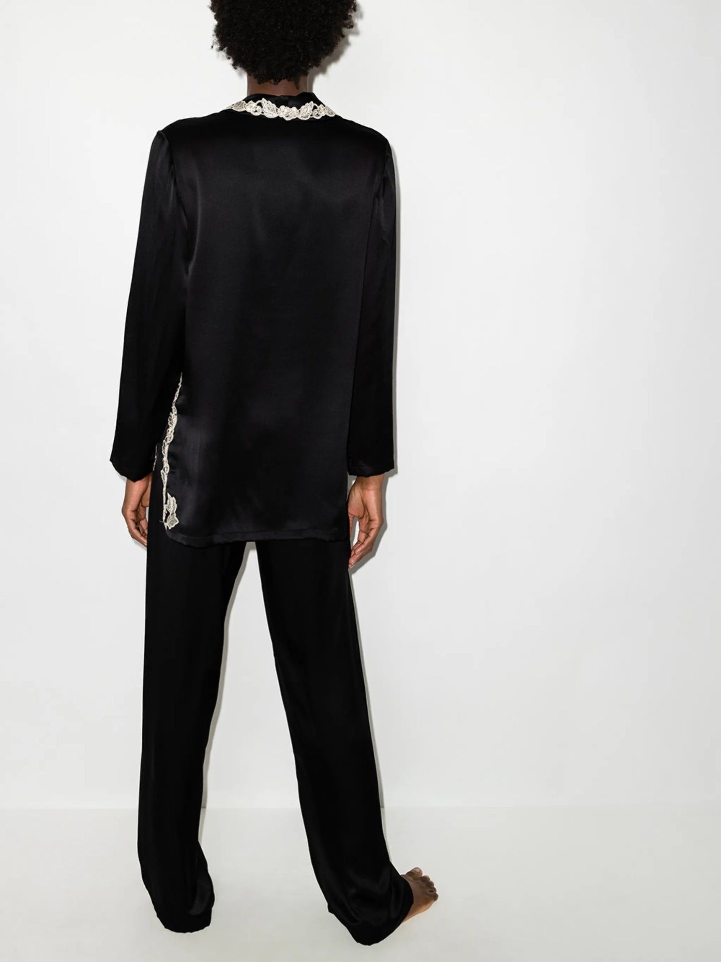Maison lace-trim two-piece pyjamas