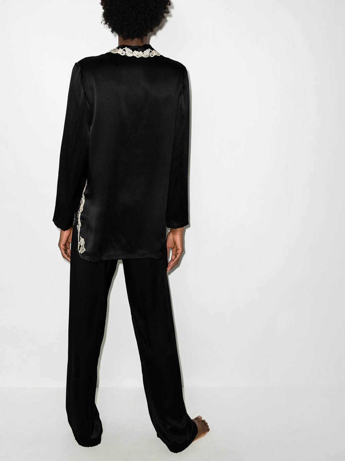 Maison lace-trim two-piece pyjamas
