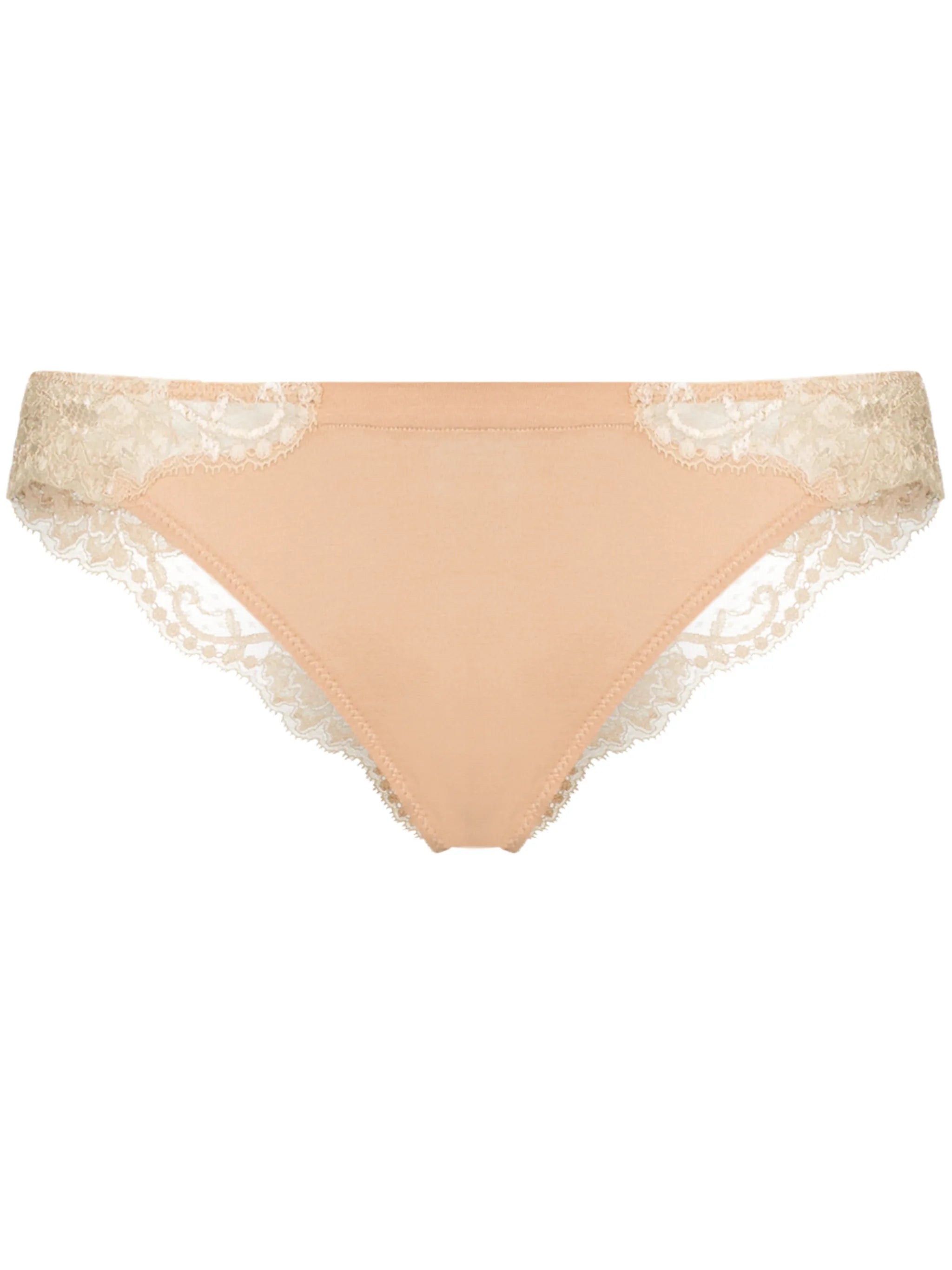 Donna lace-trim brazilian briefs