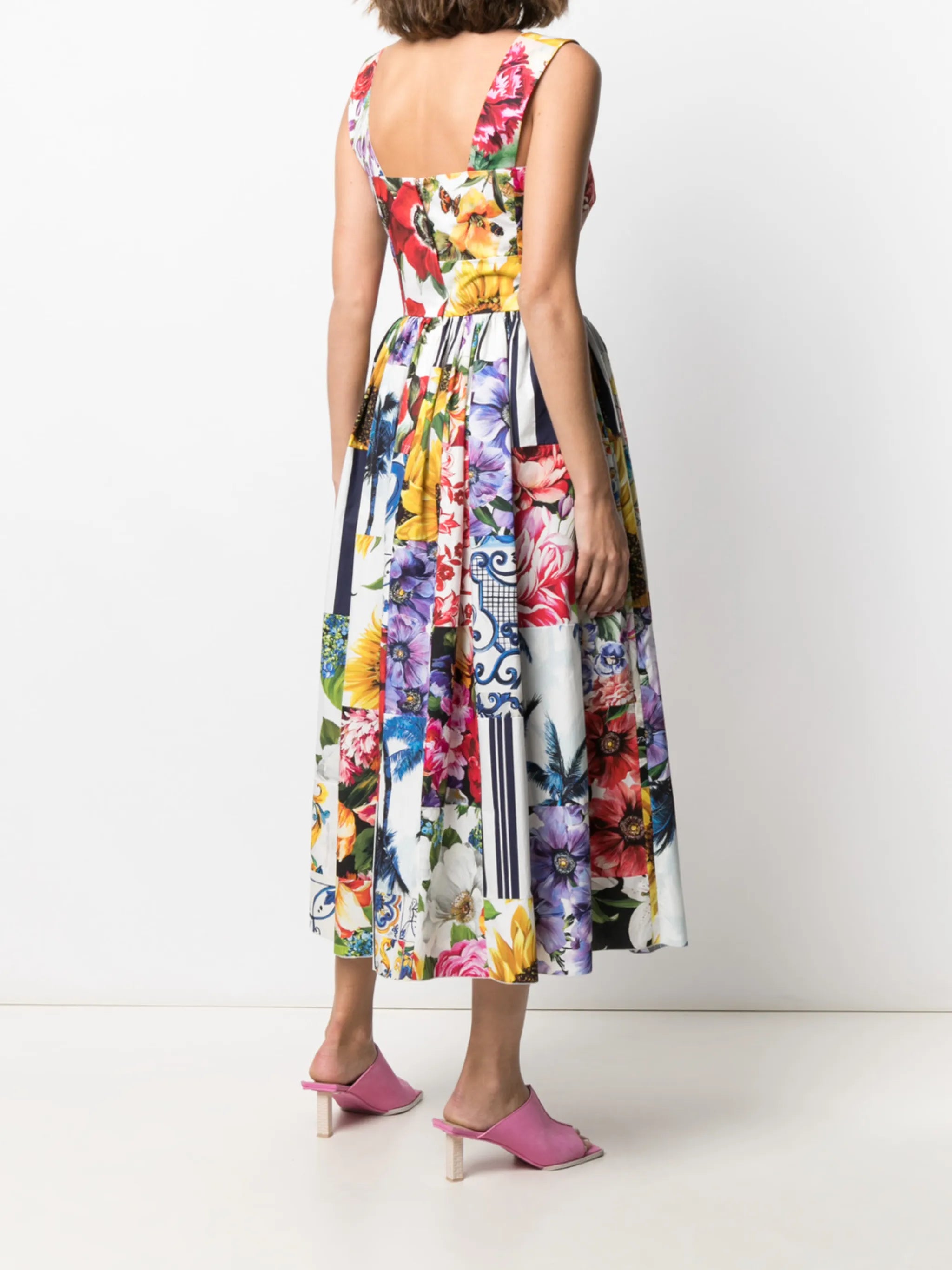 floral patchwork print dress