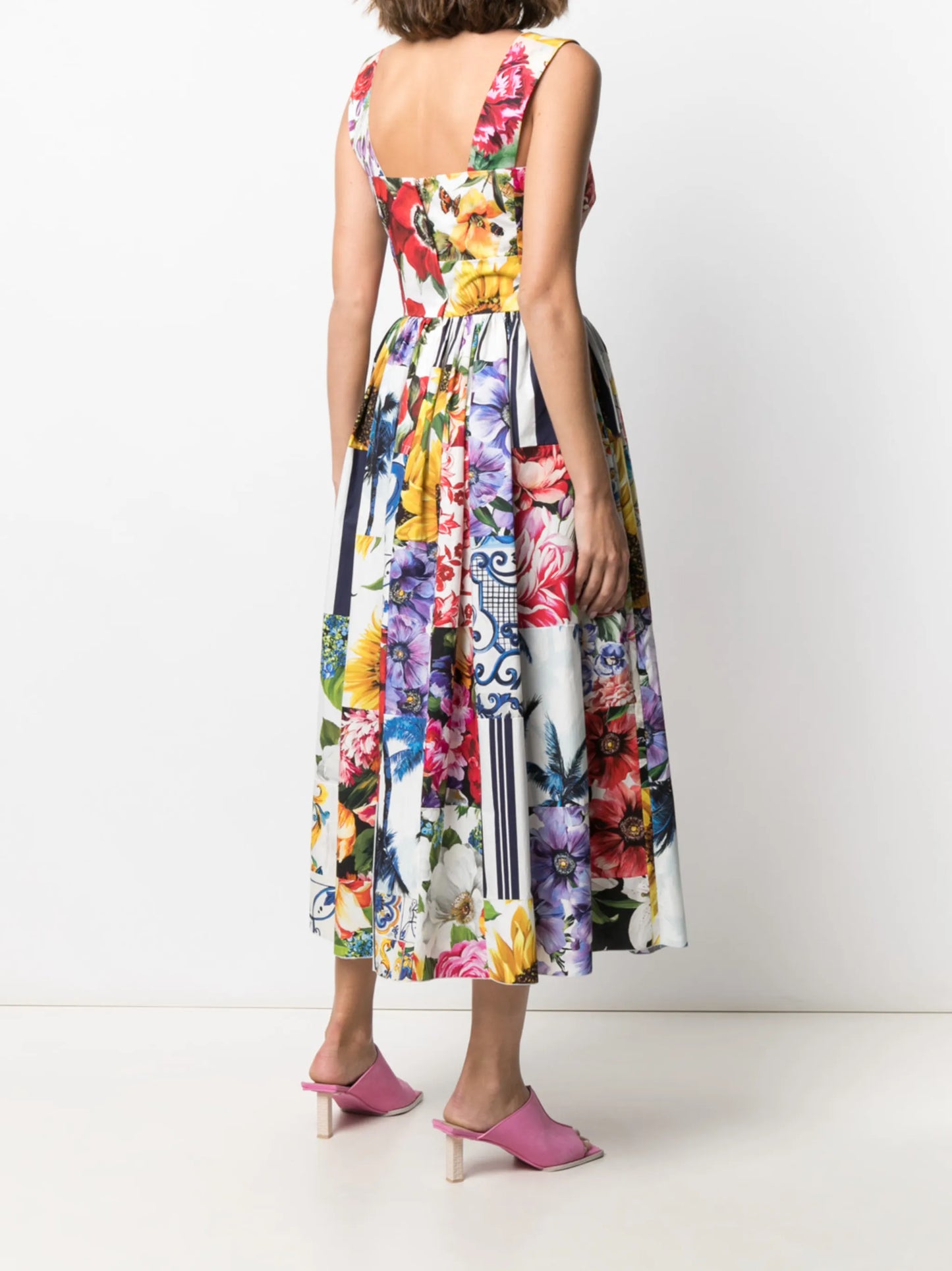 floral patchwork print dress